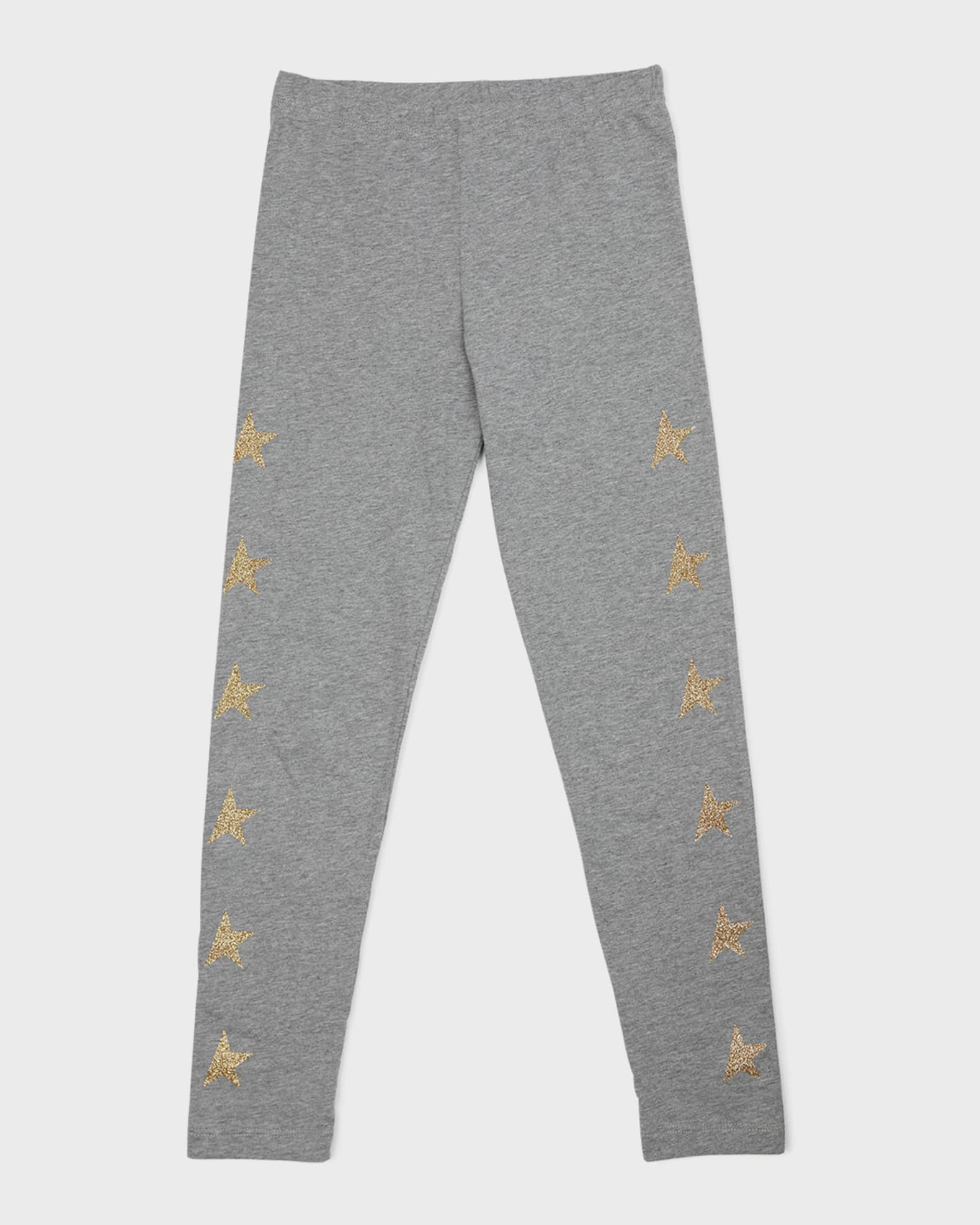 Girl's Embellished Star Leggings, Size 4-10 0