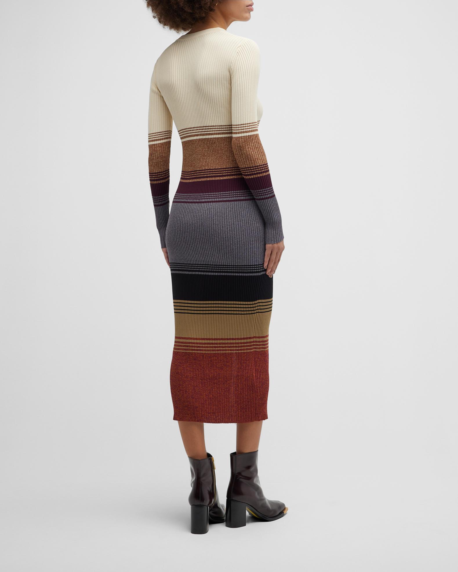 Staud Shoko Variegated Stripe Rib-Knit Sweater | Neiman Marcus