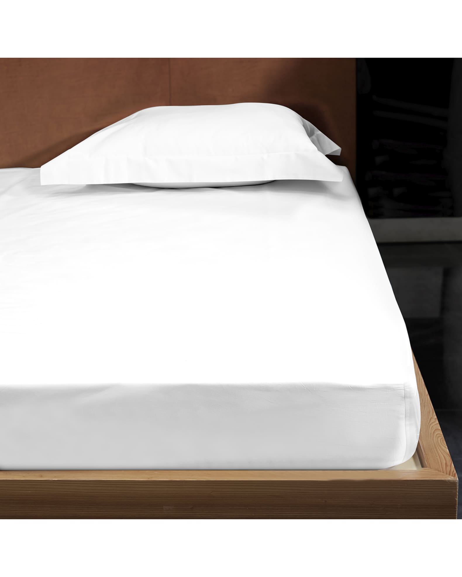 Nuvola Percale 600 Thread Count California King Fitted Sheet 1