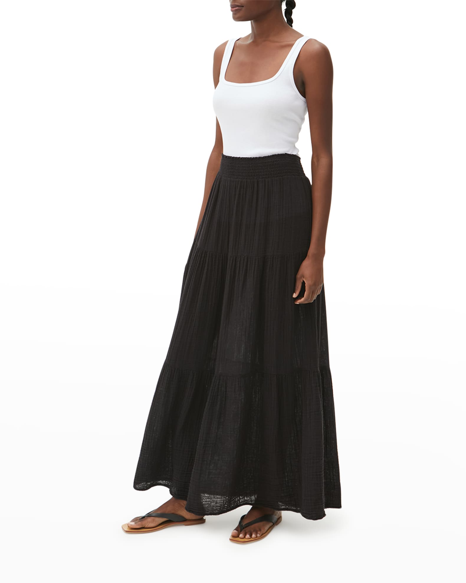 Michael Stars Sandy Tiered Gauze Maxi Skirt Neiman Marcus