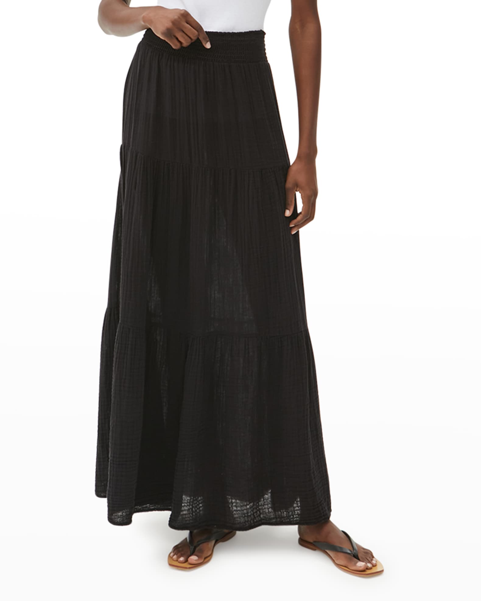 Michael Stars Sandy Tiered Gauze Maxi Skirt Neiman Marcus 1841