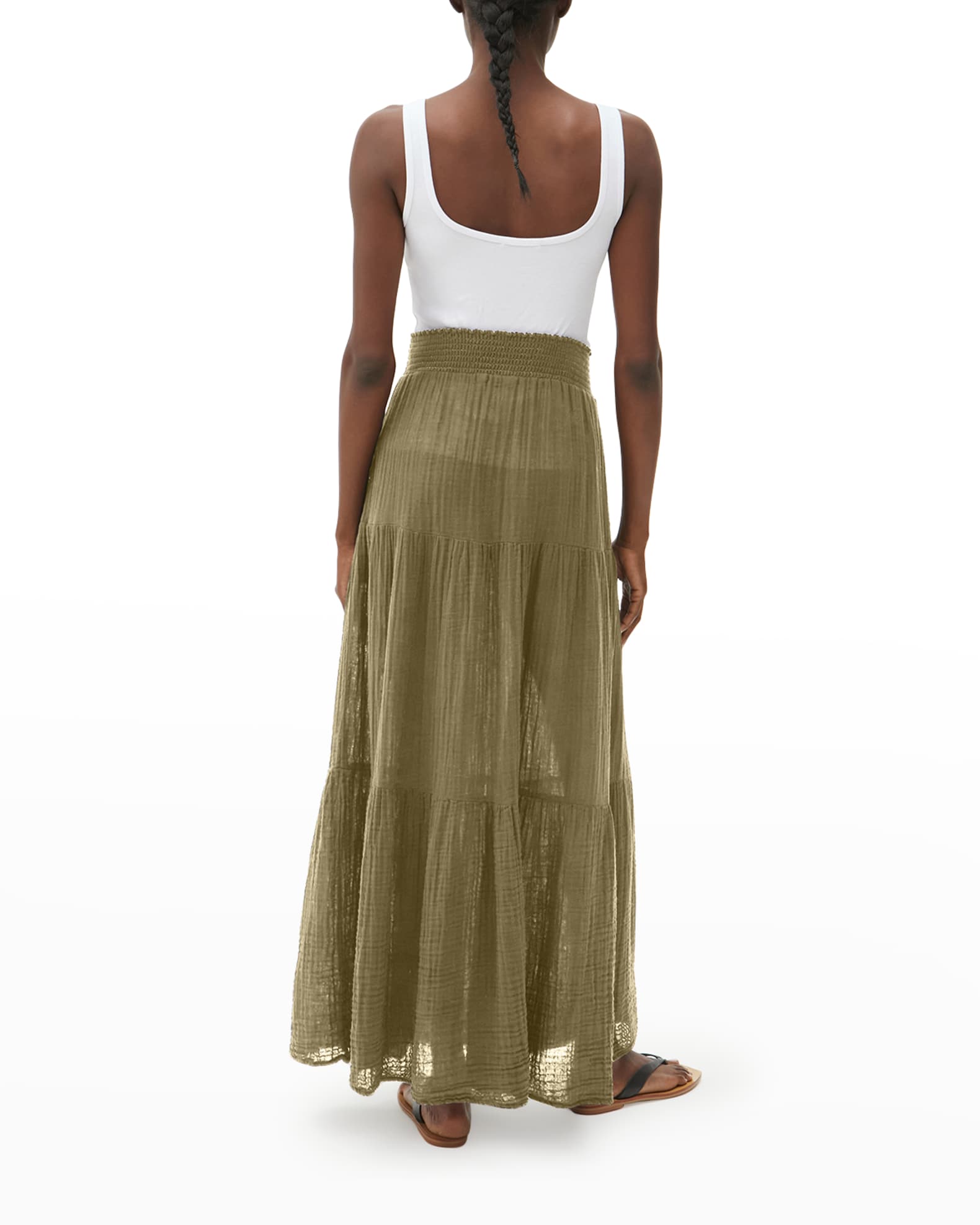 Michael Stars Sandy Tiered Gauze Maxi Skirt Neiman Marcus
