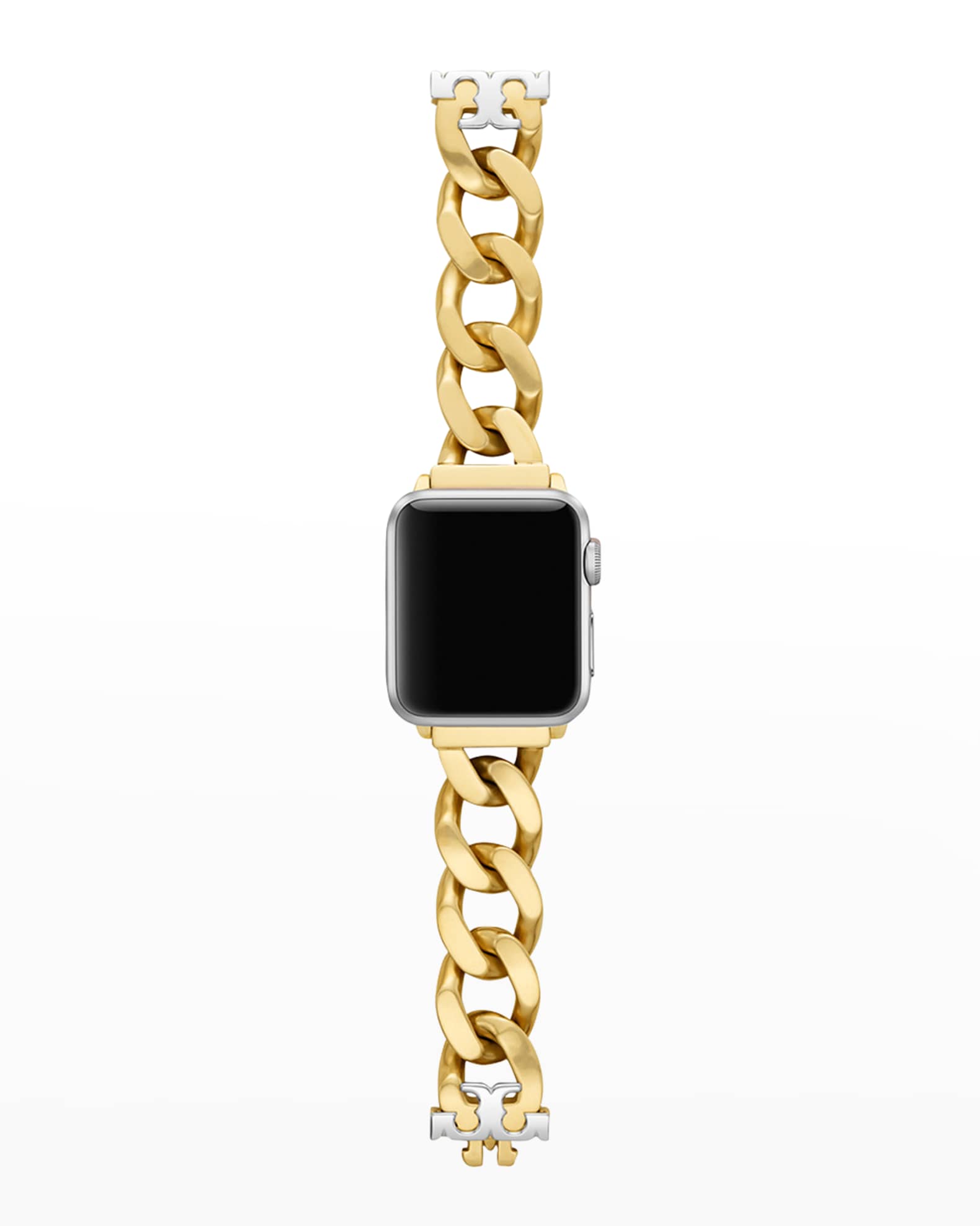 Tory Burch GoldTone Stainless Steel CurbLink Band for Apple Watch, 38