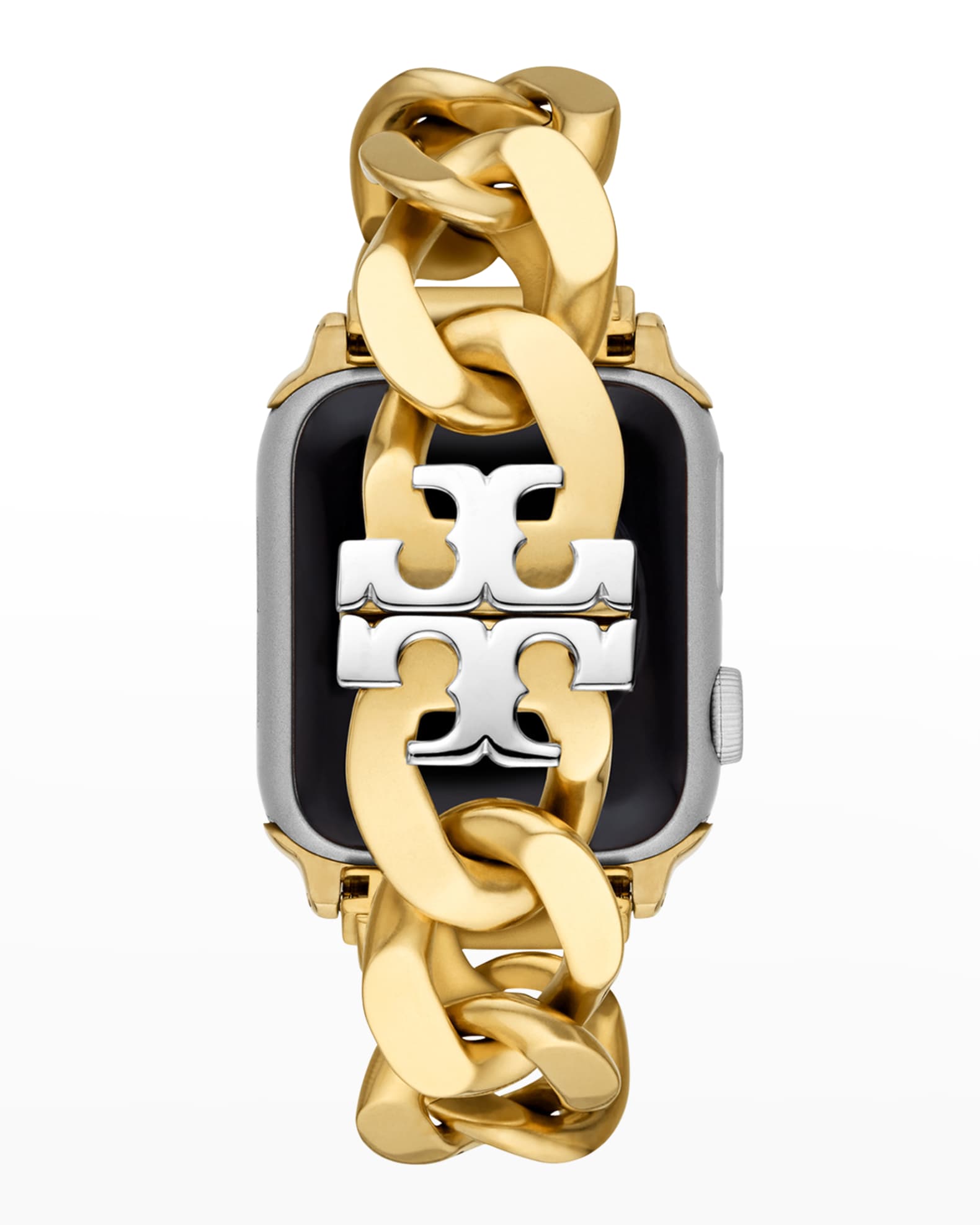 Tory Burch Gold-Tone Stainless Steel Curb-Link Band for Apple Watch, 38-41mm  | Neiman Marcus