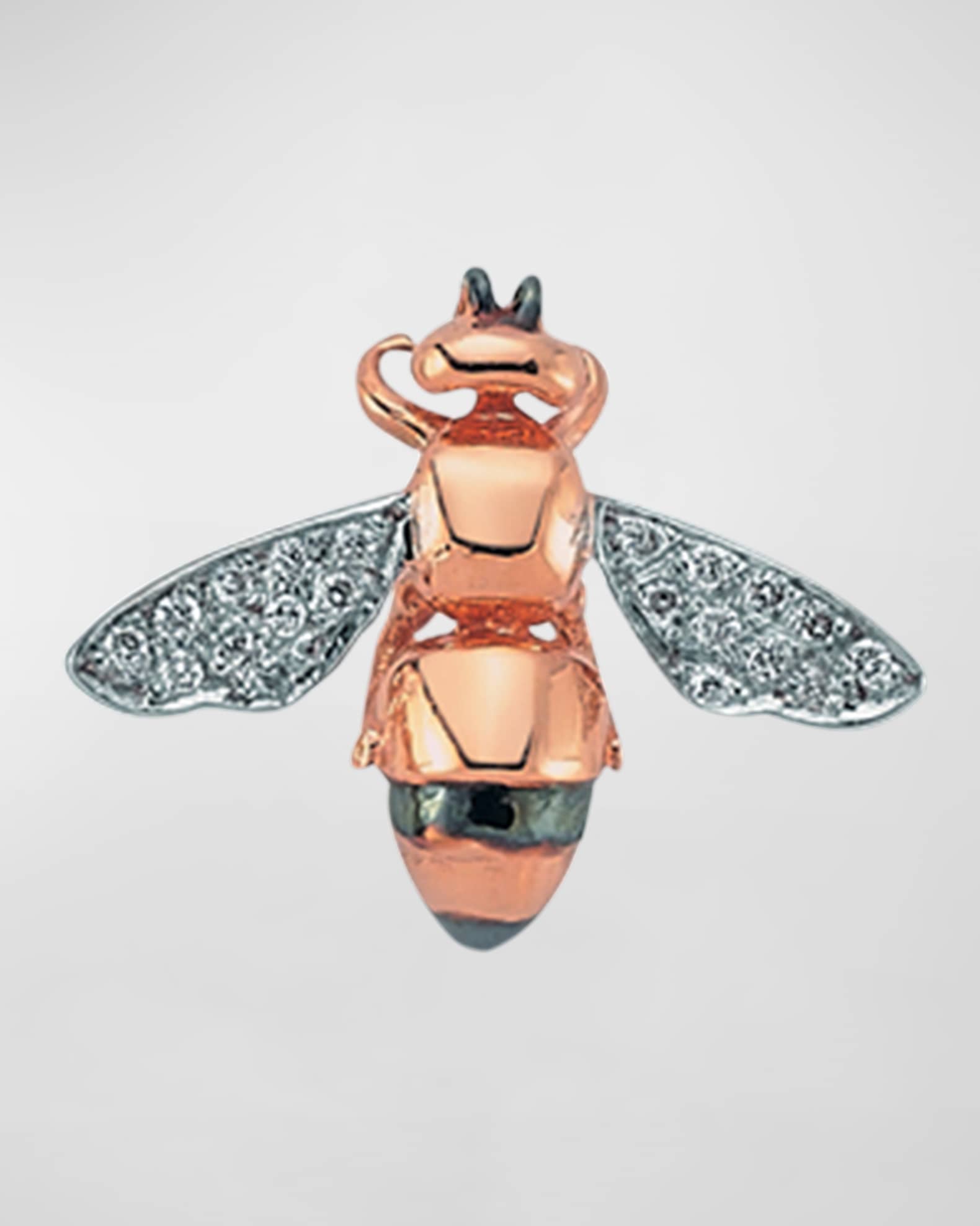 Bee Stud Earring with Diamonds, Single 0