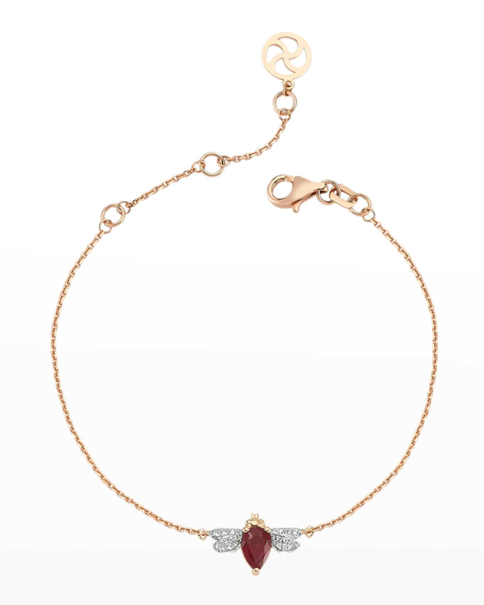 Ruby and Diamond Bee Bracelet 0