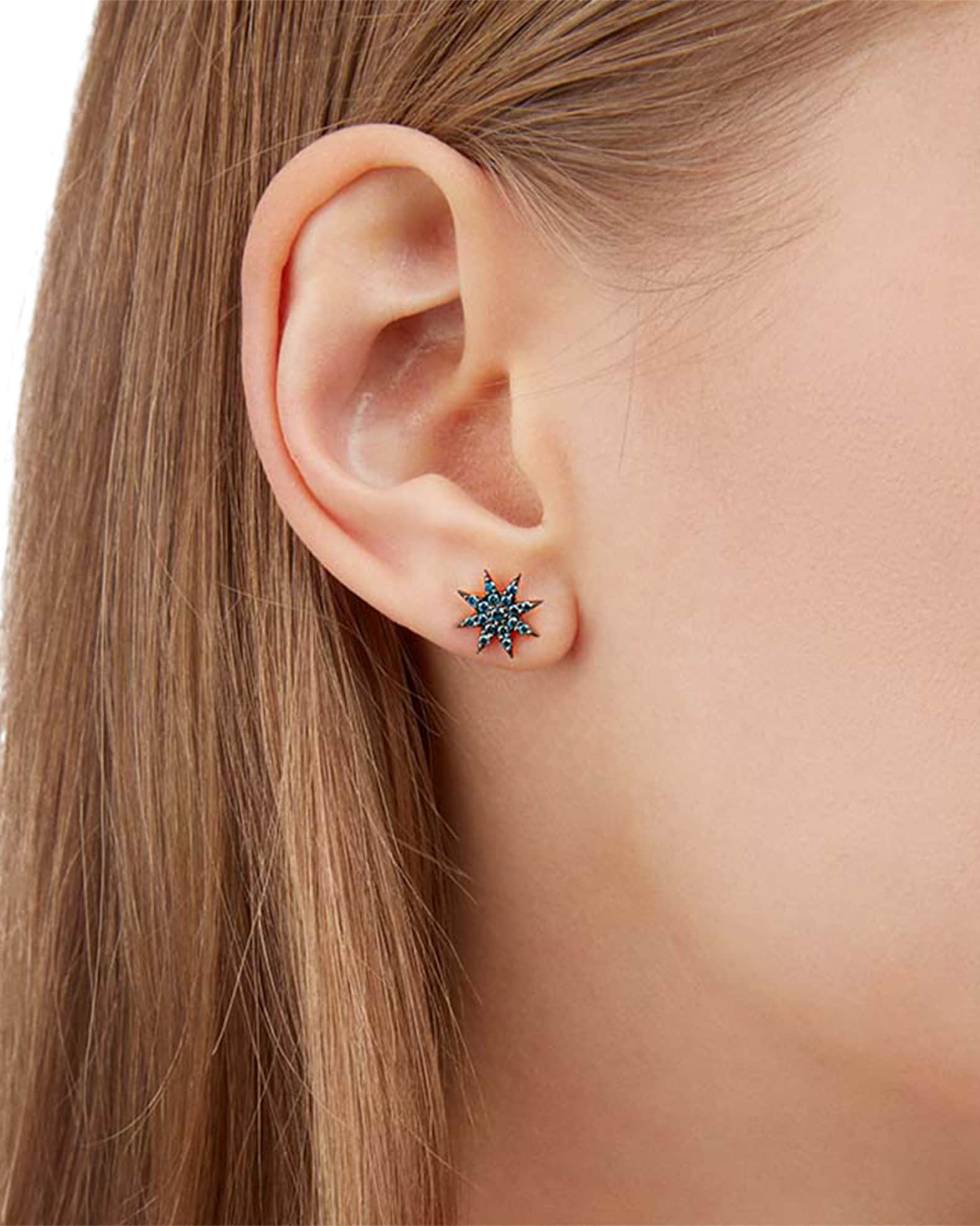 Venus Star Blue Diamond Earring, Single 1