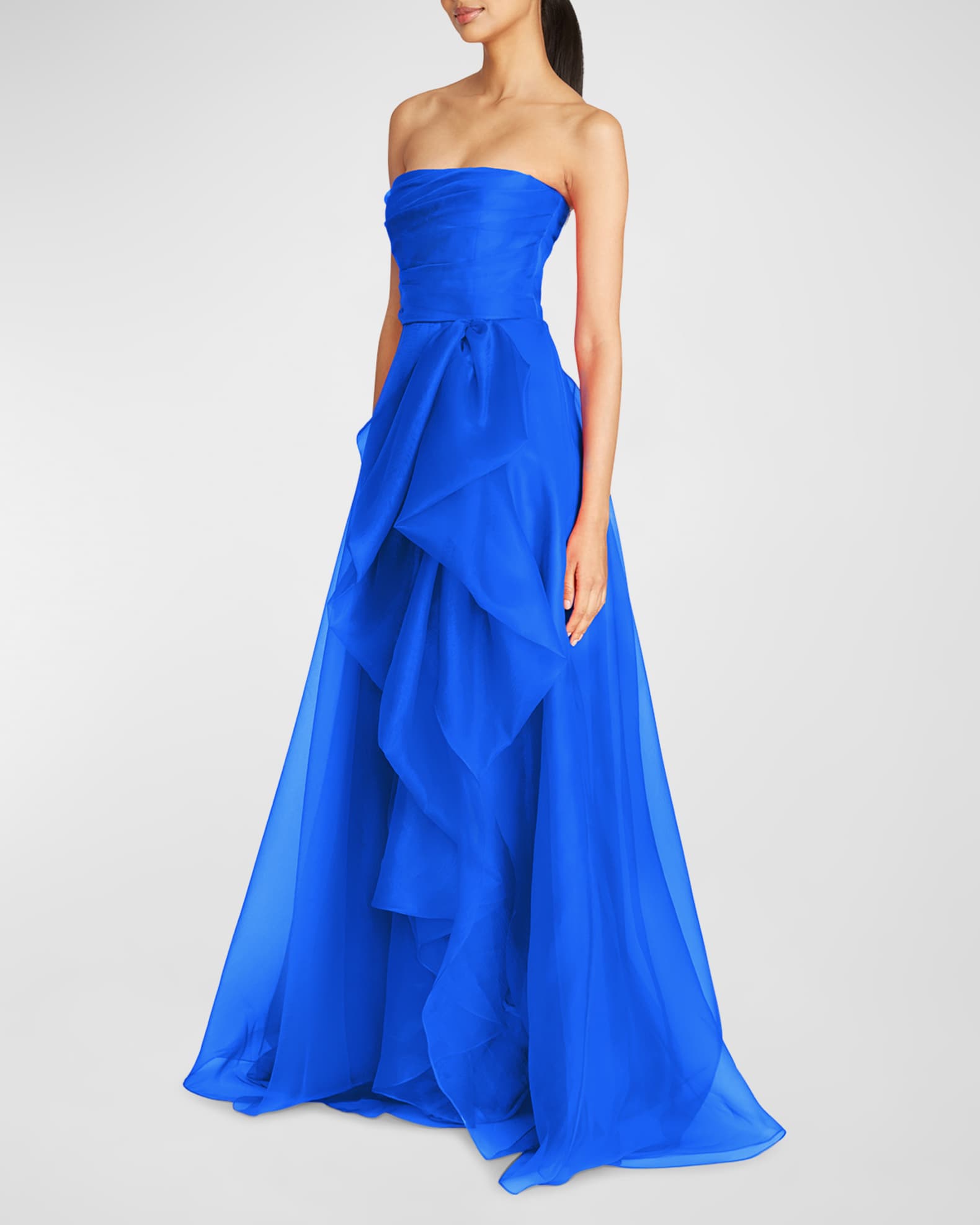 Teresa Draped Strapless Gown