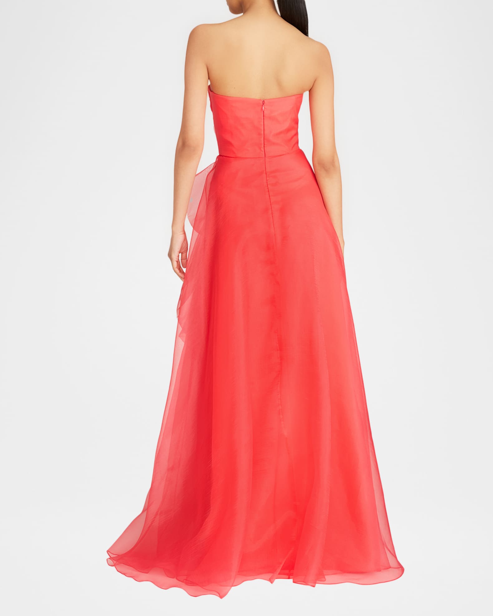 Theia Teresa Draped Strapless Gown Neiman Marcus