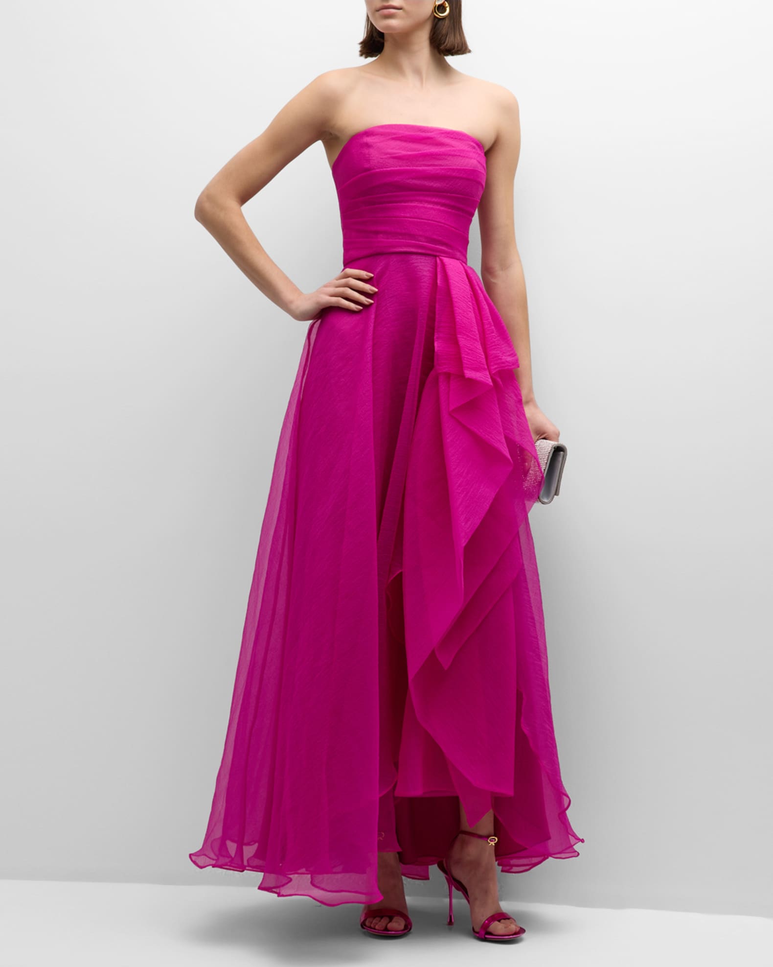 Teresa Draped Strapless Gown 1