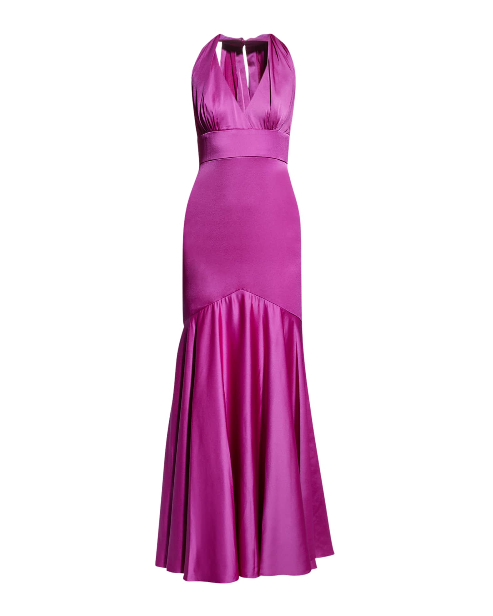 Ilenia – Deep Plunge Halter Gown