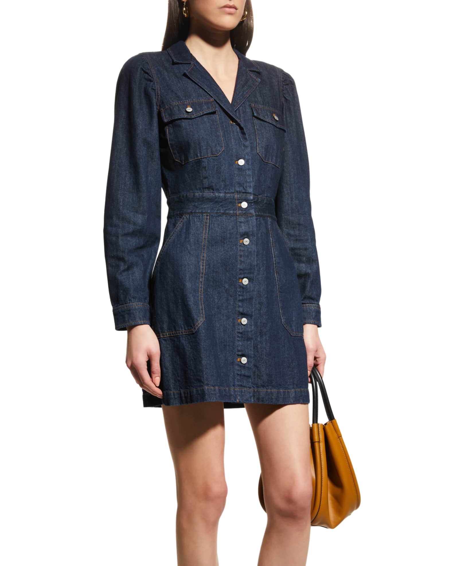 Rails Lisette Denim Button-Front Dress | Neiman Marcus