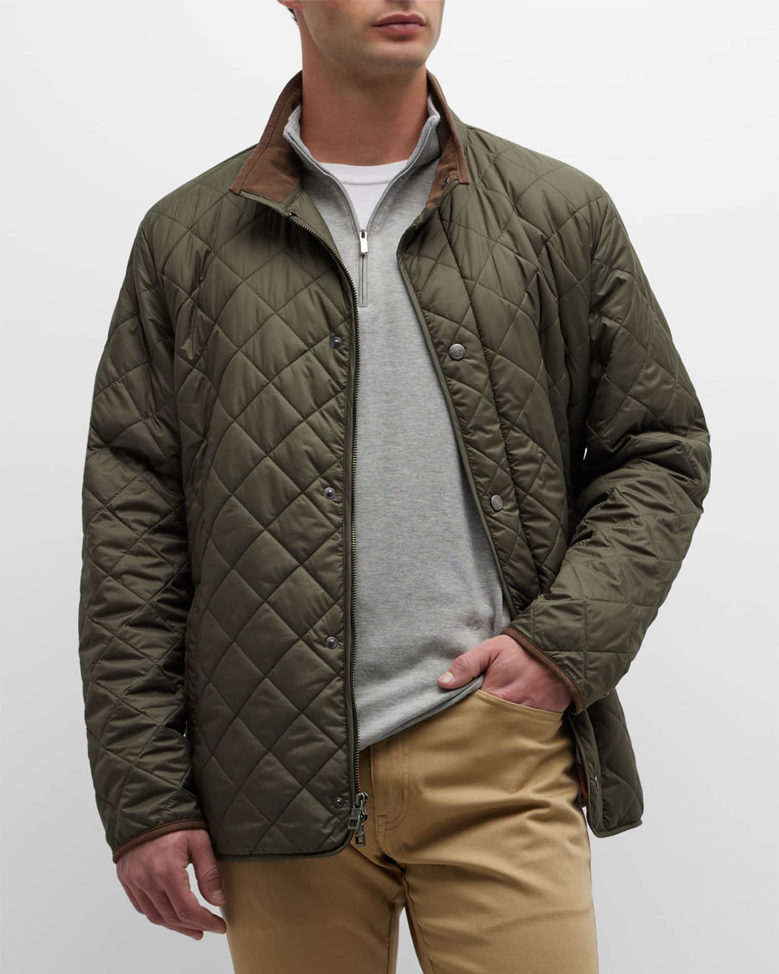 Peter millar suffolk car coat olive clearance