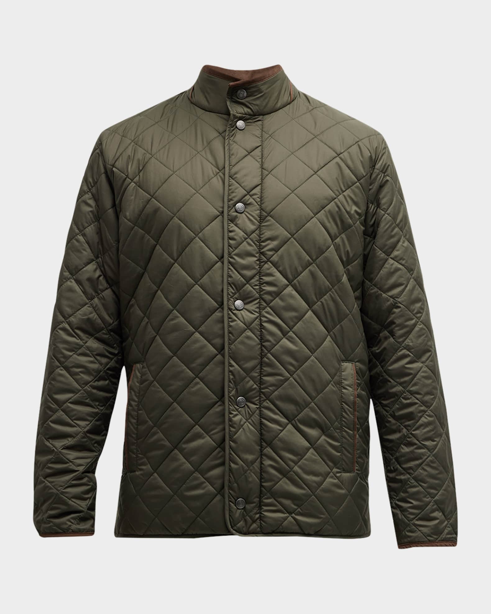 Peter Millar Men s Suffolk Quilted Travel Coat Neiman Marcus