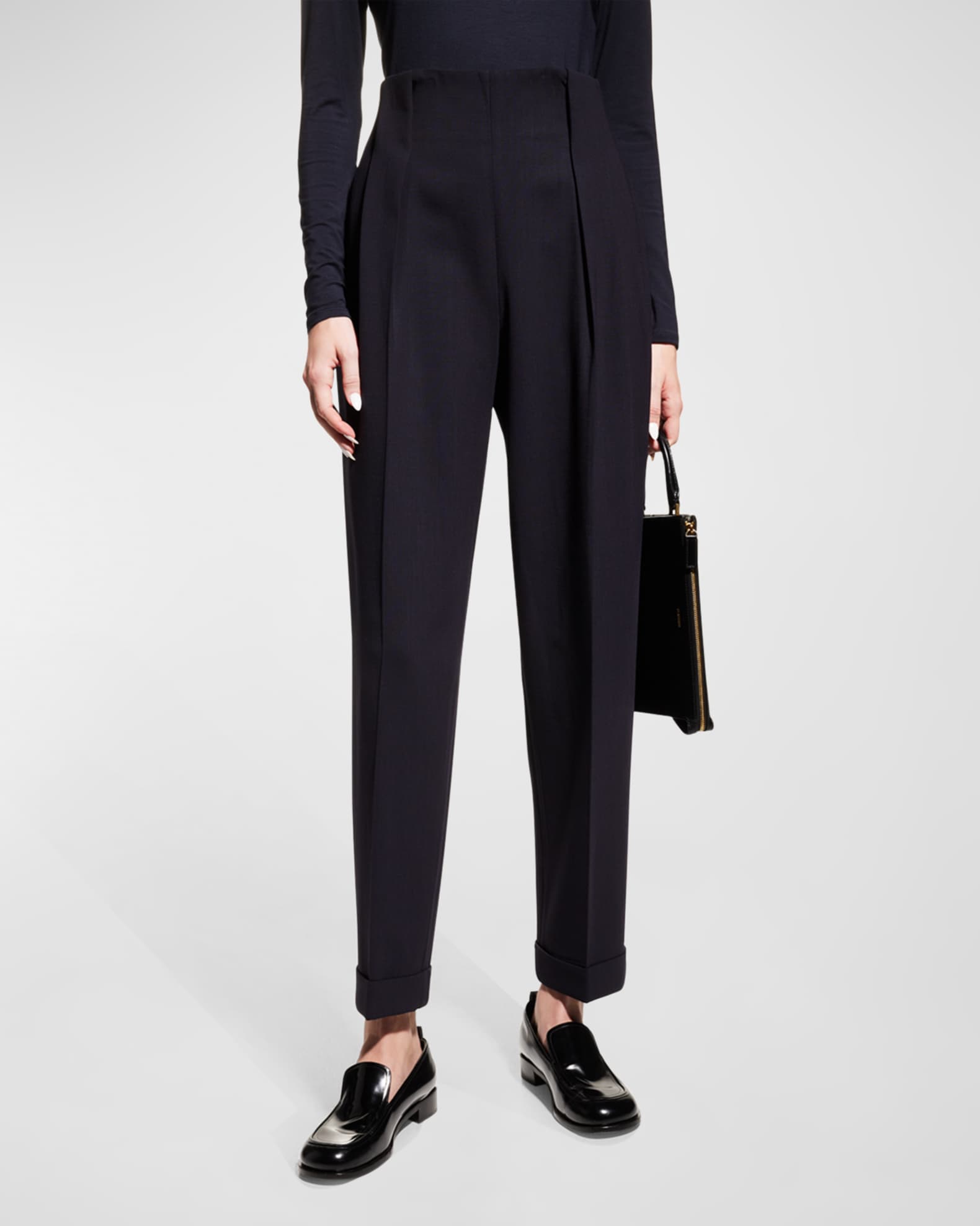 Louis Vuitton Uniform Womens Size 38 Black Work Career Trouser Pants