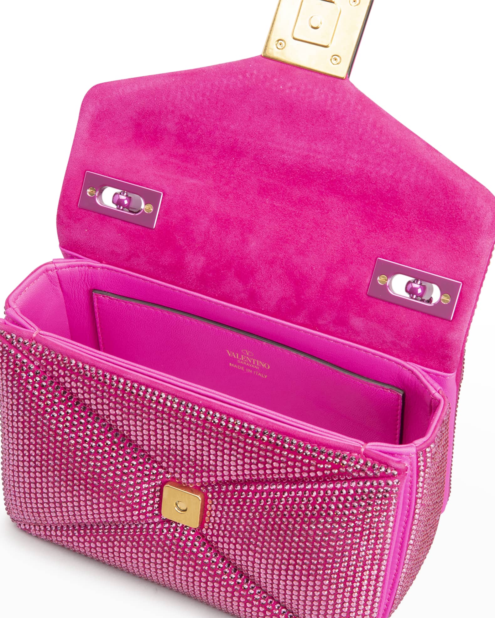 Valentino Garavani One Stud Small Crystal Shoulder Bag Neiman Marcus