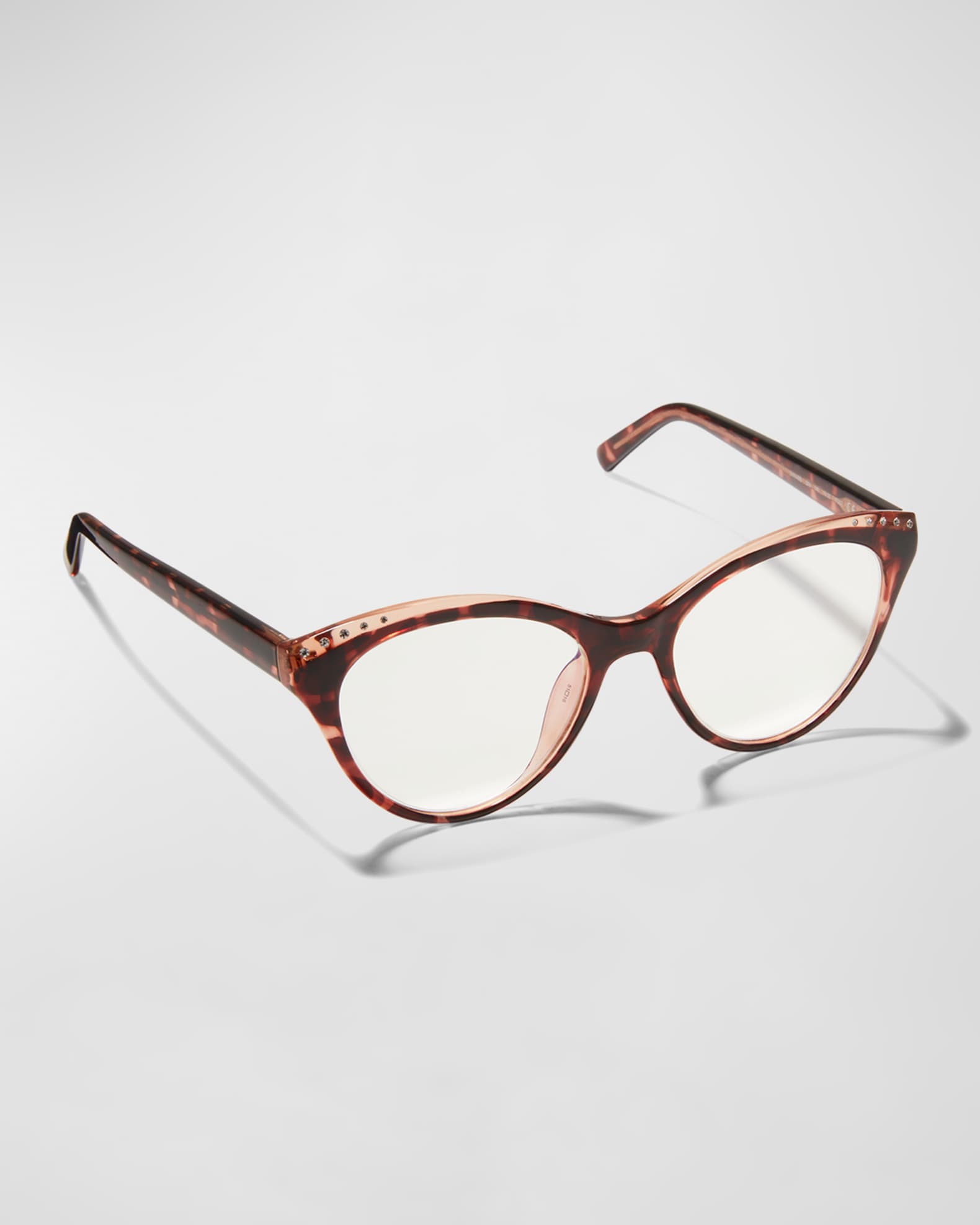 Kate Spade Xara Blue Light Blocking Plastic Cat Eye Glasses Havana