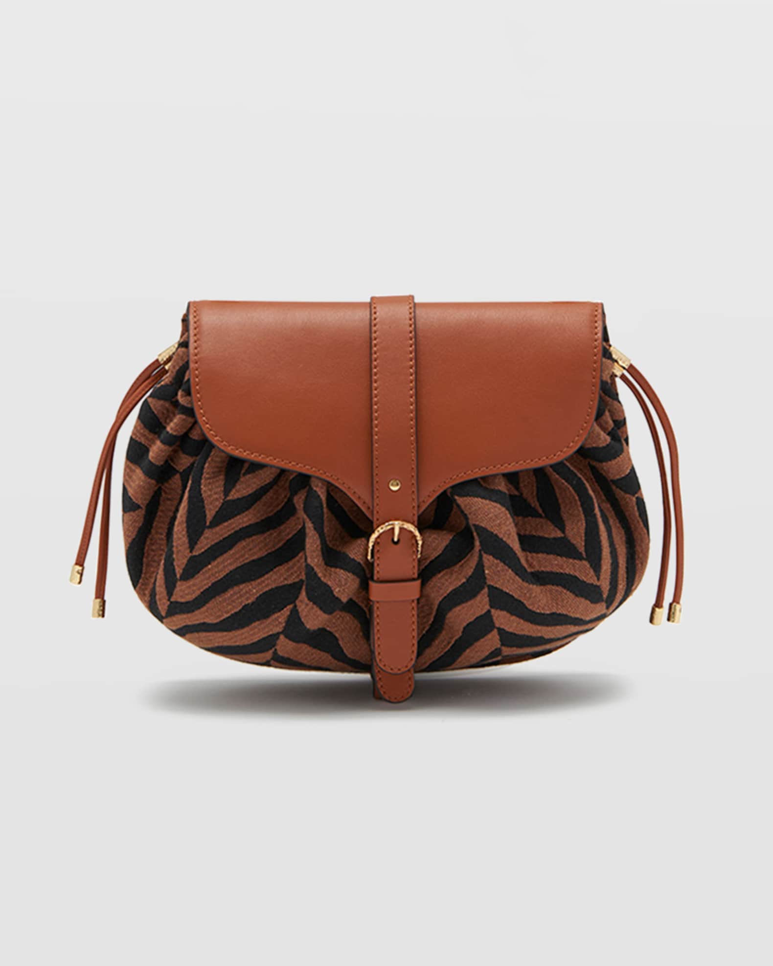 Paloma Ruched Pattern Convertible Shoulder Bag