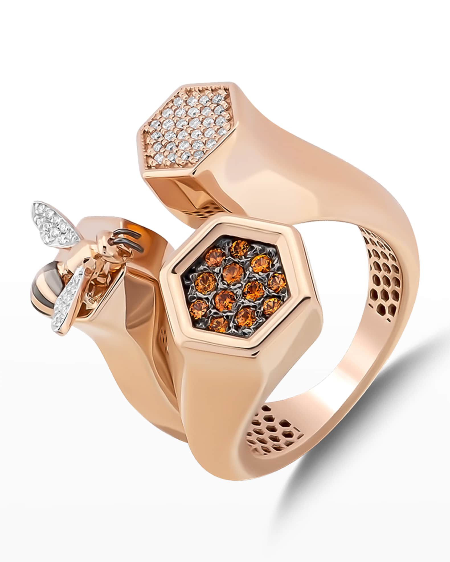 Bee 3-Station Ring, Size 7 0