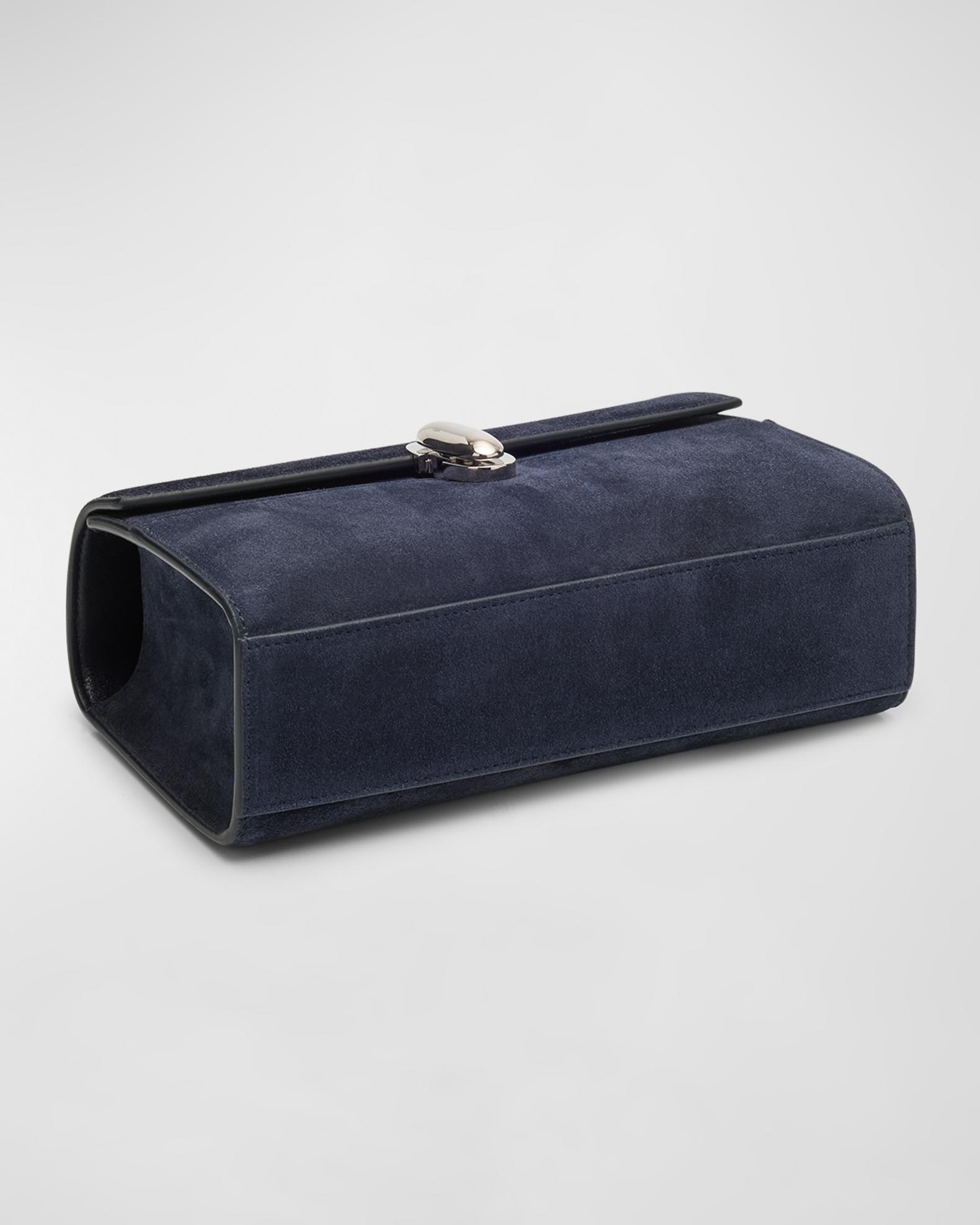 Savette The Symmetry Pouchette Suede Top-Handle Bag | Neiman Marcus