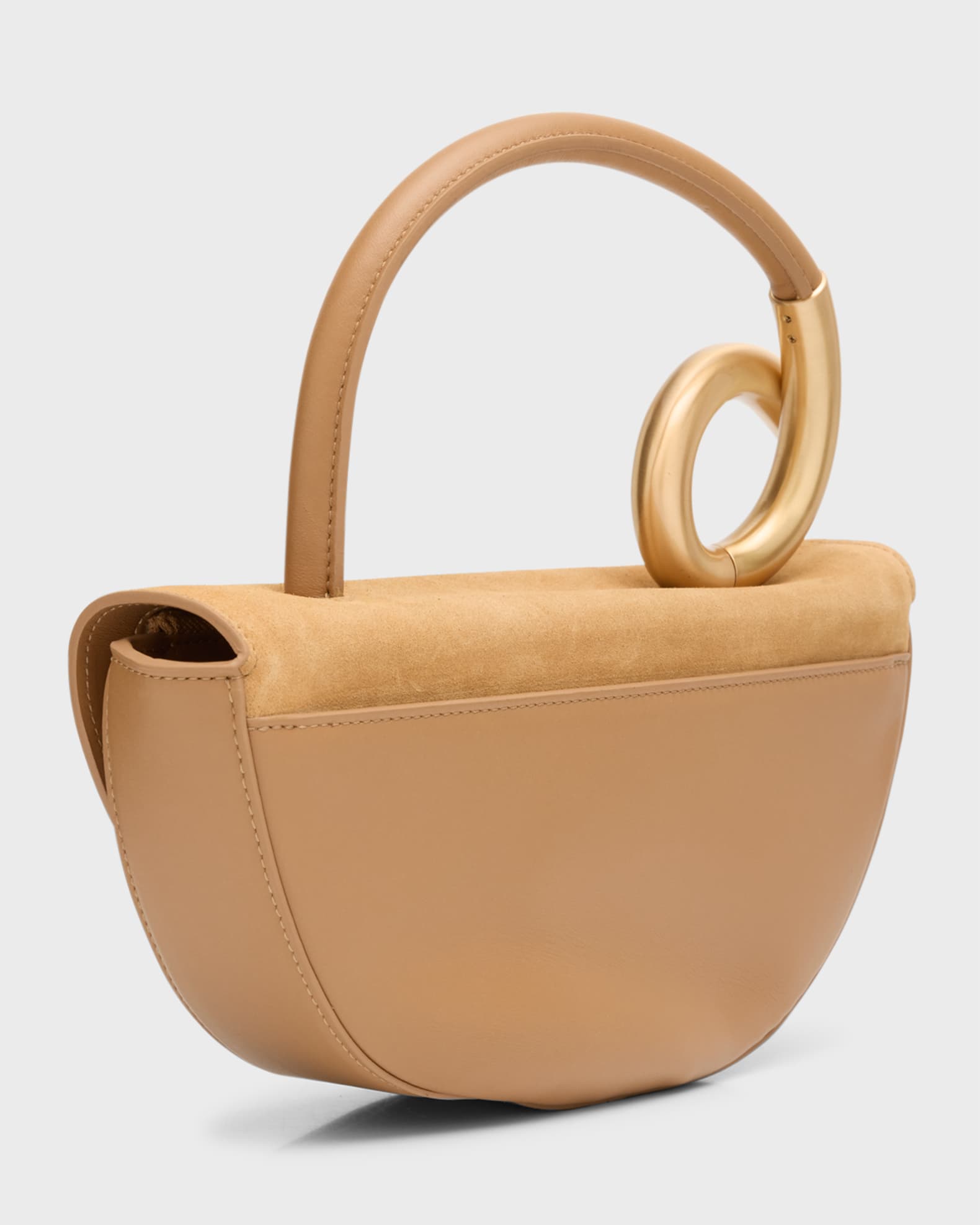 Cult Gaia Azariah Coil Leather Top-Handle Bag | Neiman Marcus
