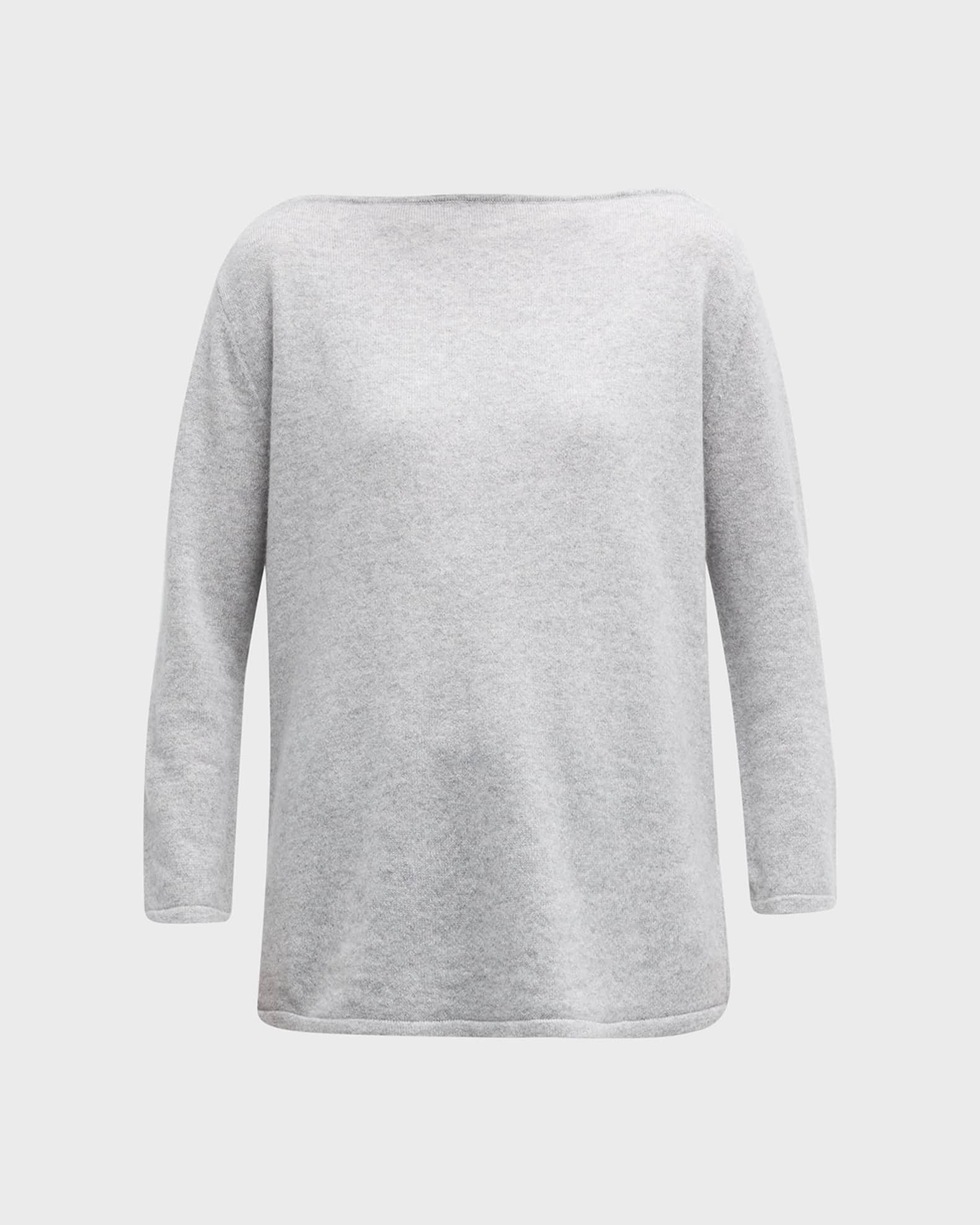 Cashmere Colorblock Bateau-Neck Sweater 0