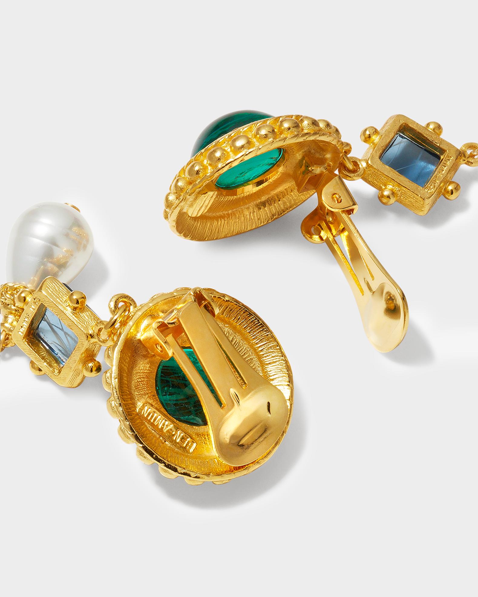Ben-Amun Multi Stone Clip-On Earrings | Neiman Marcus