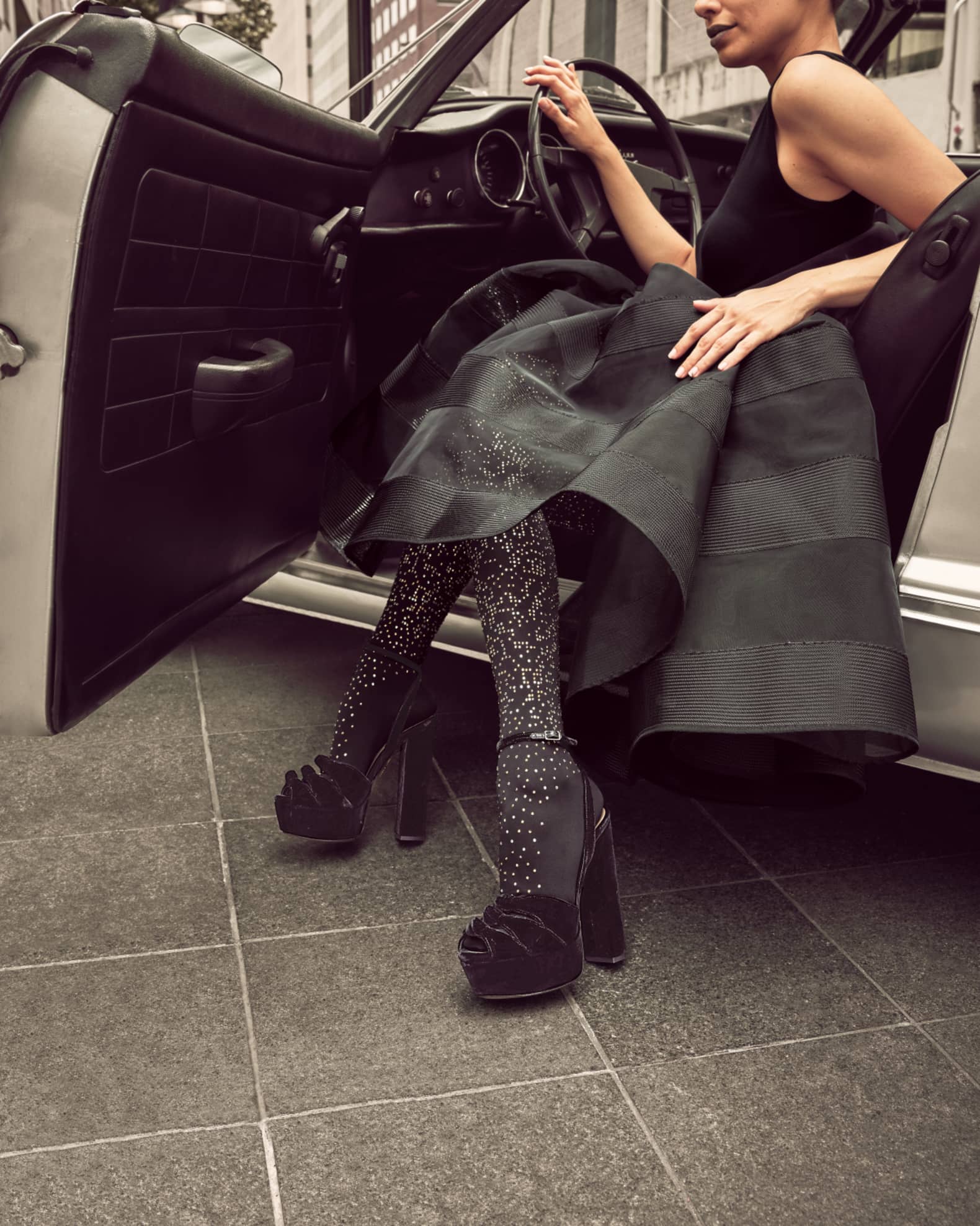 Aquazzura Mira Velvet Knot Ankle-Strap Platform Sandals | Neiman Marcus