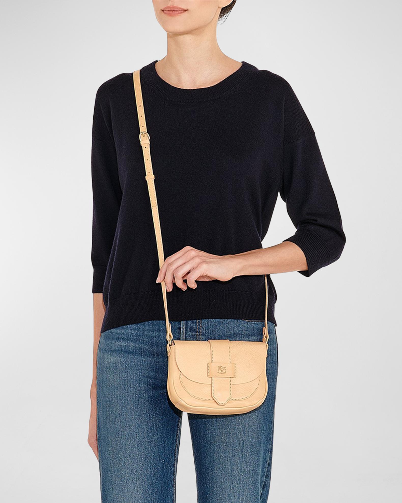 IL BISONTE⭐本革⭐ショルダー Il Bisonte Alloro Saddle Vachetta Leather Crossbody Bag | Neiman