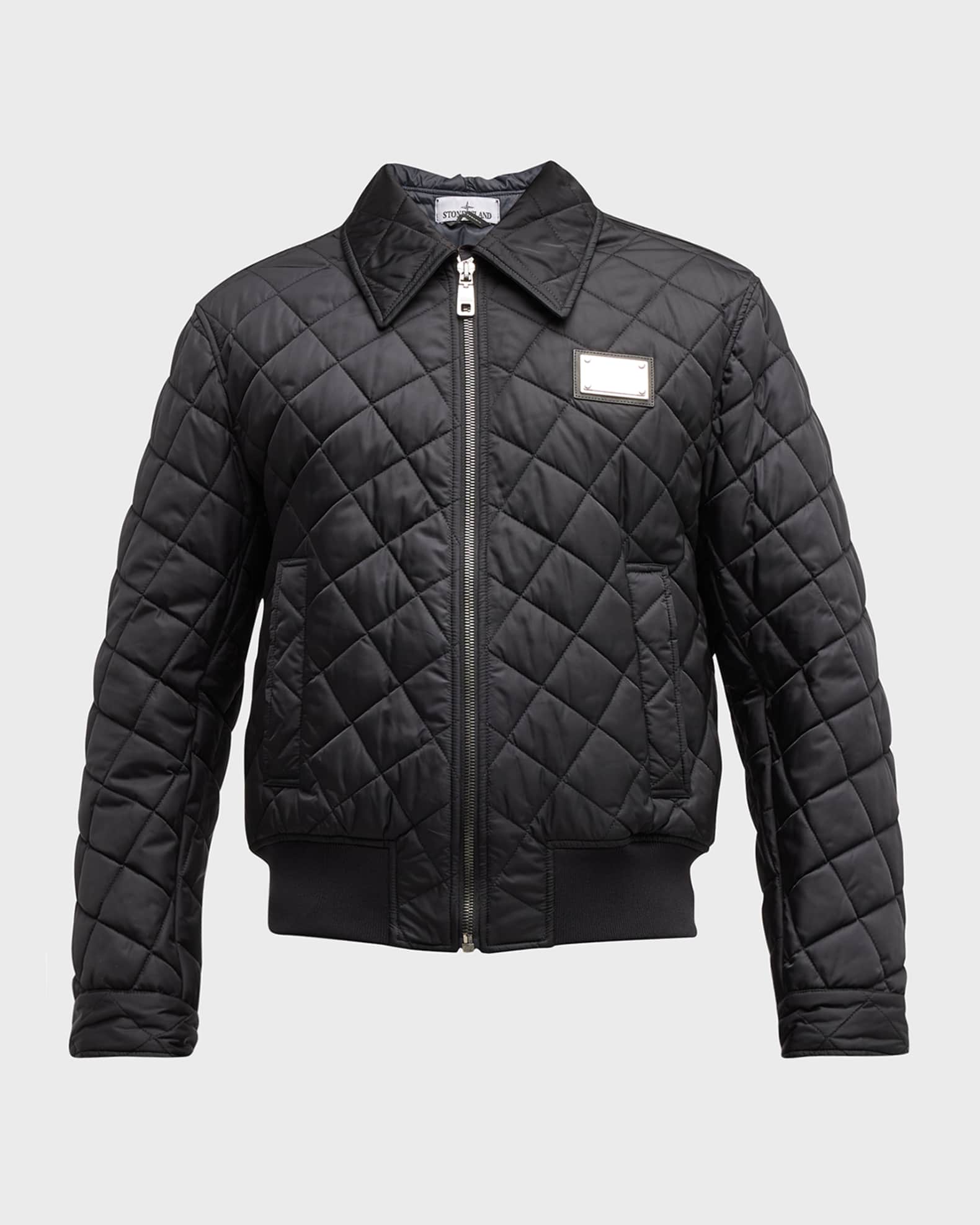 Dolce & Gabbana Black Polyester Logo Plaque Bomber Jacket