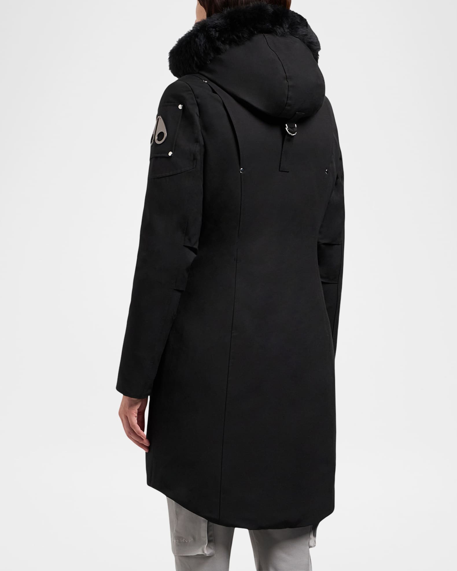 Moose Knuckles Stirling Parka Jacket w/ Shearling Trim