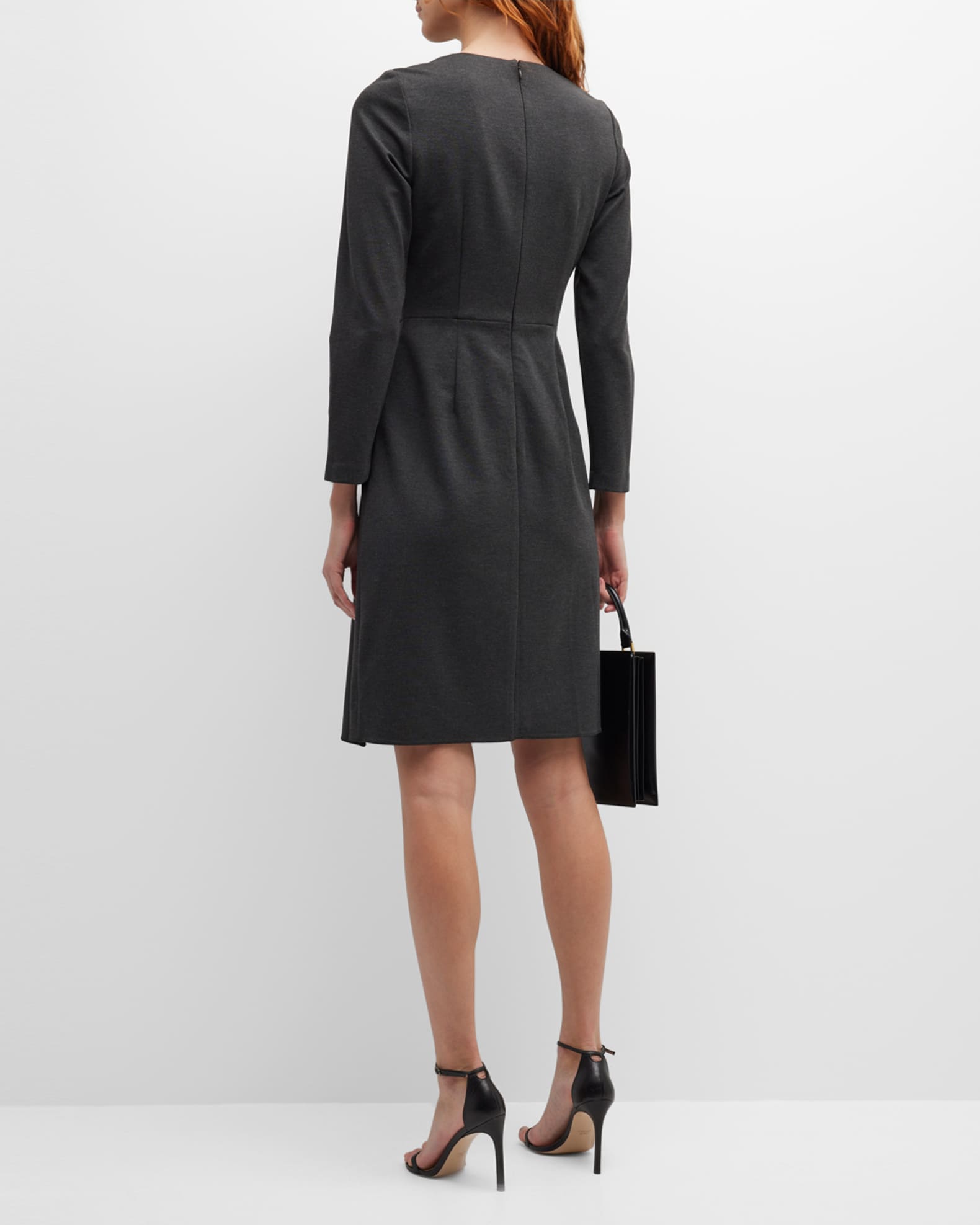 Kobi Halperin Joanna Side-Twist A-line Midi Dress | Neiman Marcus