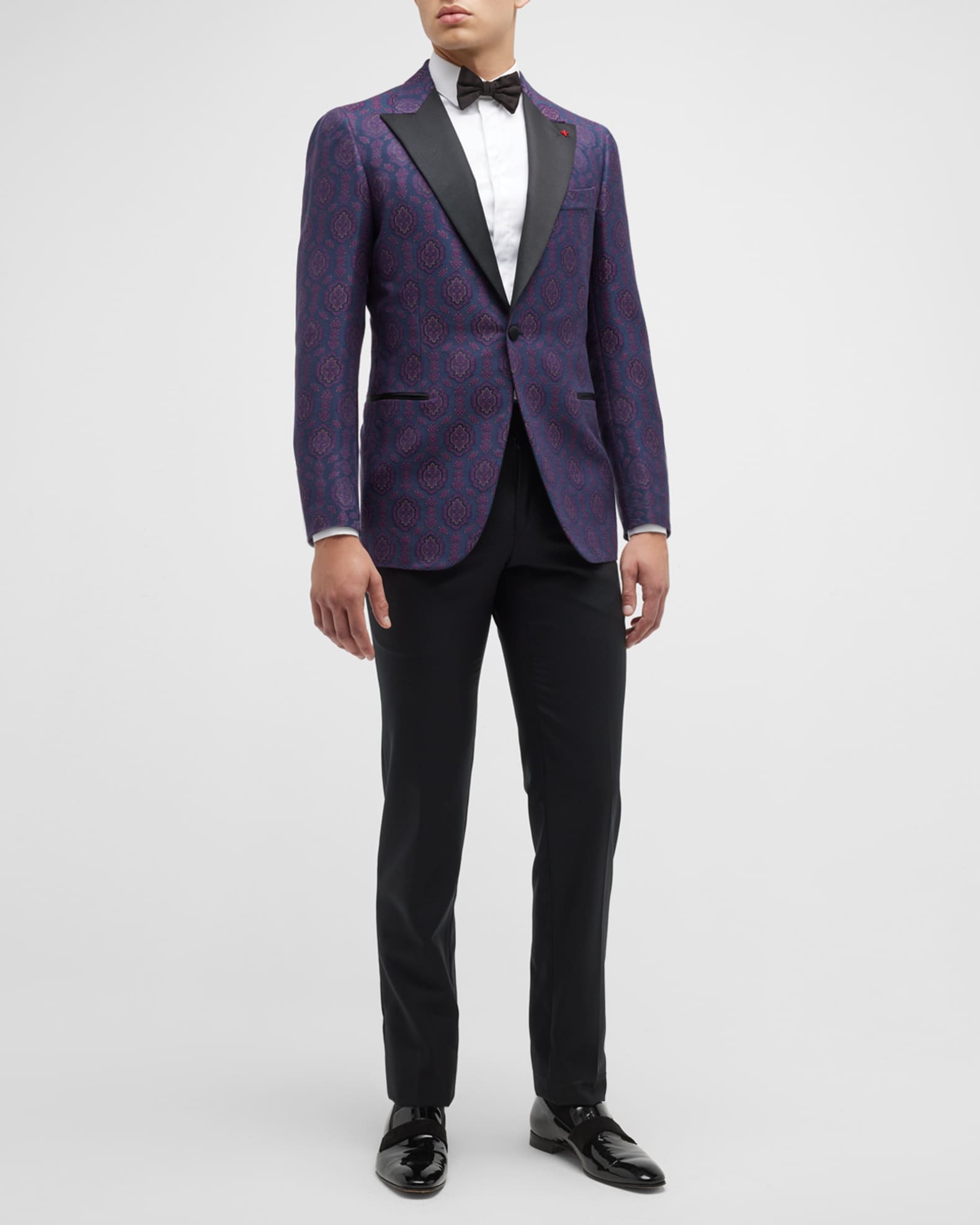 Isaia Men's Sanita Jacquard Tuxedo Jacket | Neiman Marcus
