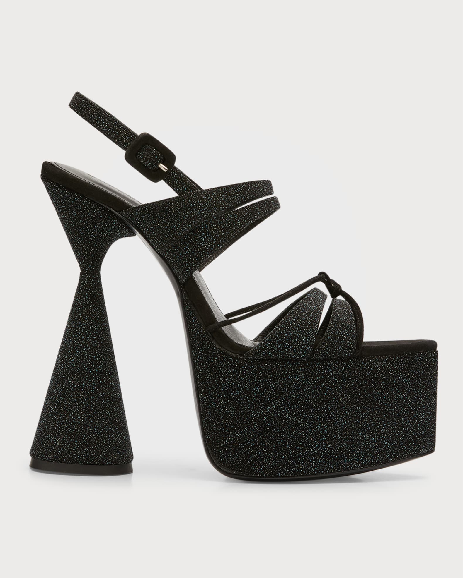 Belle Glitter Slingback Platform Sandals 0