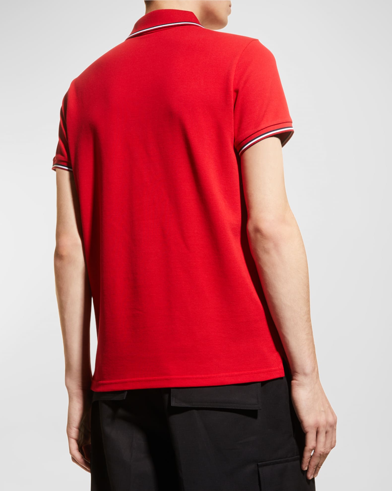 Moncler Men's Classic Tipped Polo Shirt | Neiman Marcus