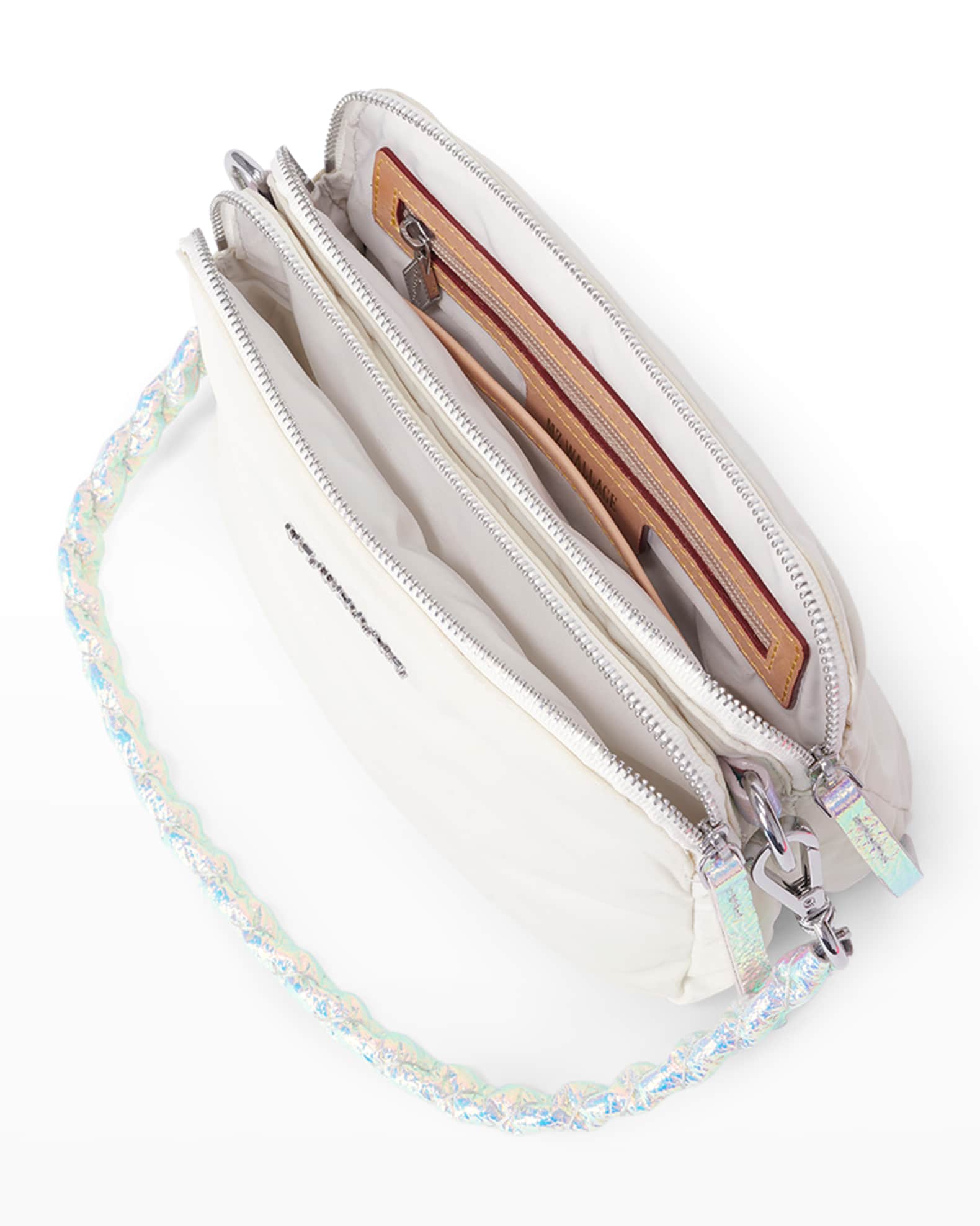 MZ WALLACE Bowery Small Iridescent Quilted Crossbody Bag Neiman Marcus