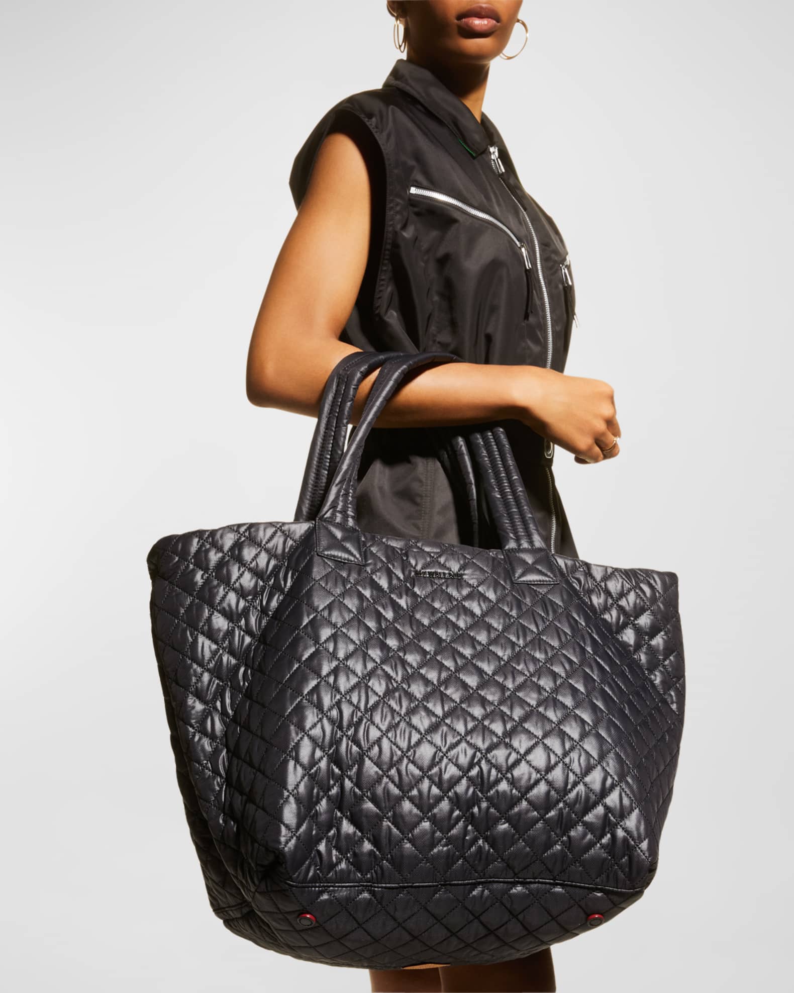 MZ WALLACE Metro Deluxe Large Quilted Nylon Tote Bag | Neiman Marcus