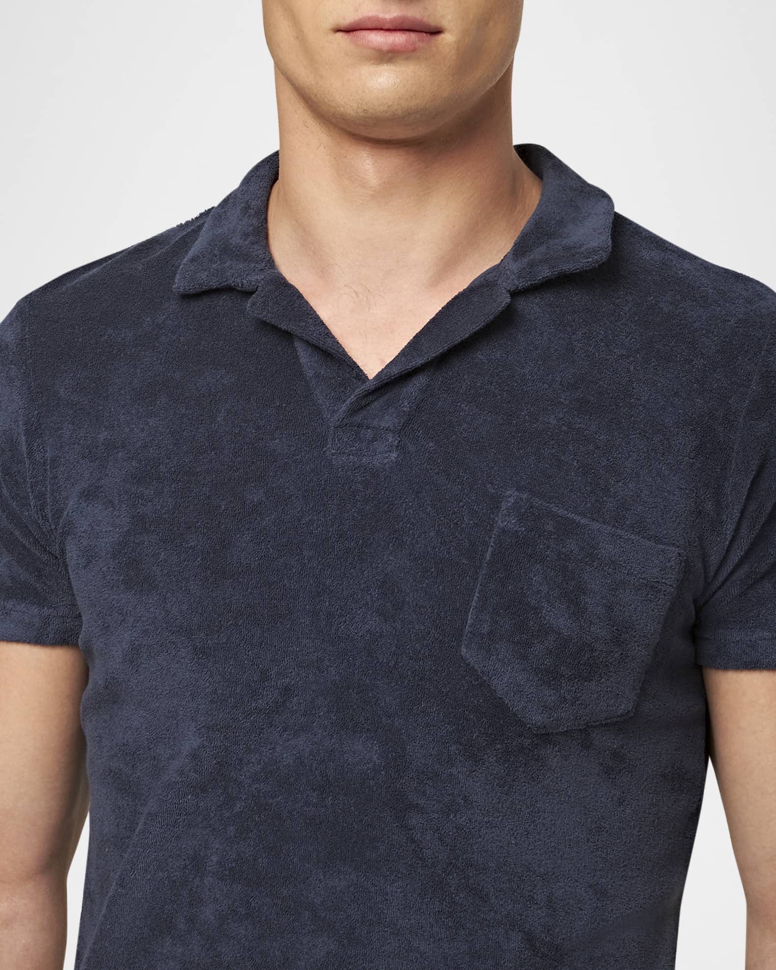 Orlebar Brown Men's Cotton Terry Polo Shirt | Neiman Marcus