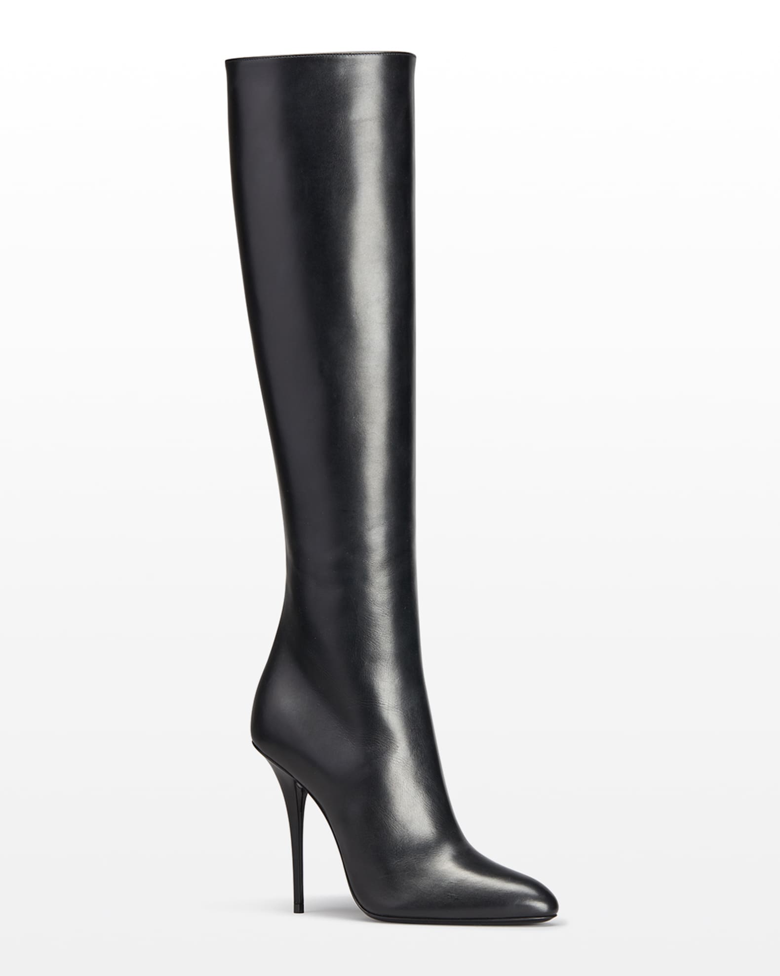 Saint Laurent Linda Leather Stiletto Boots | Neiman Marcus