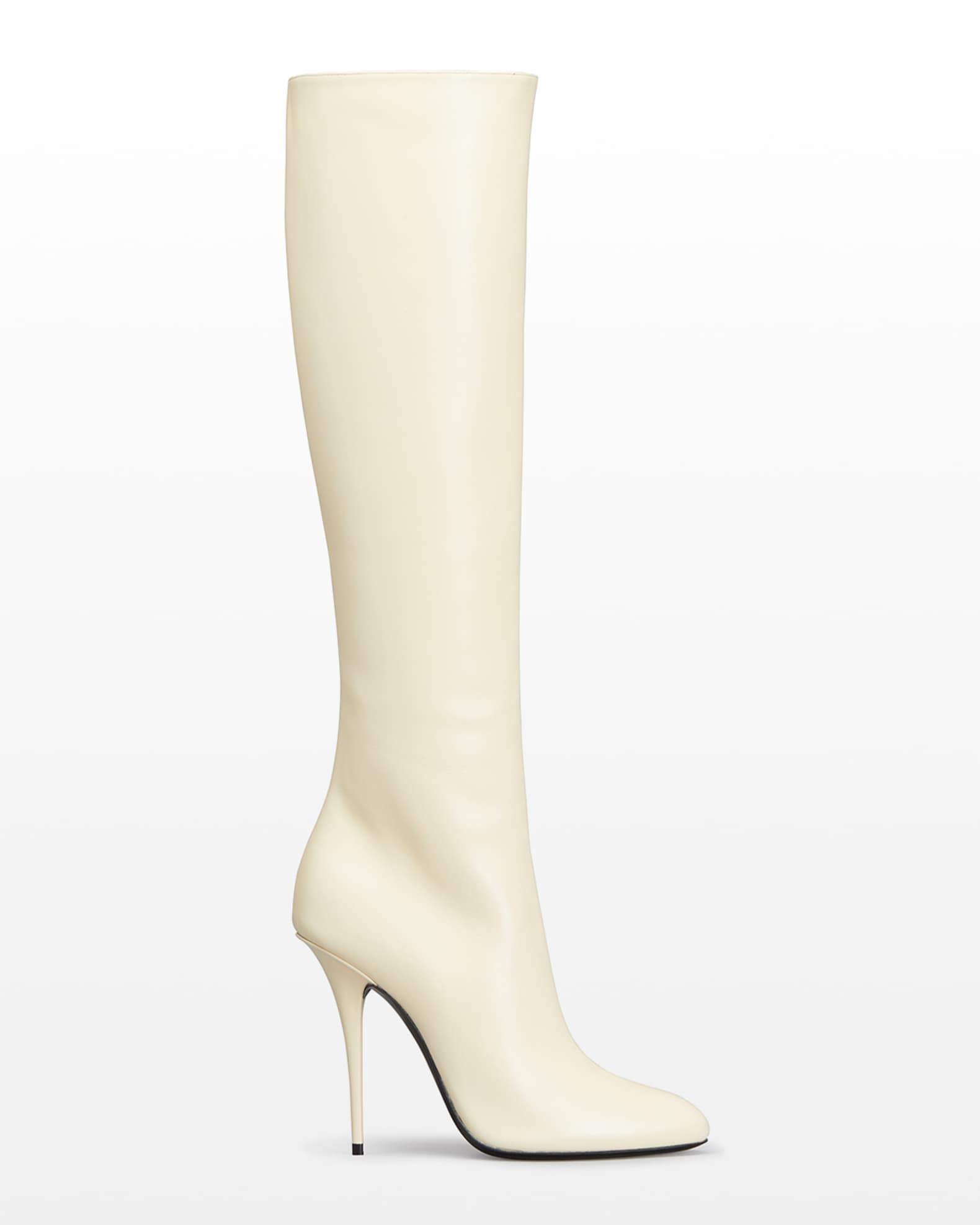 Off white knee high boots