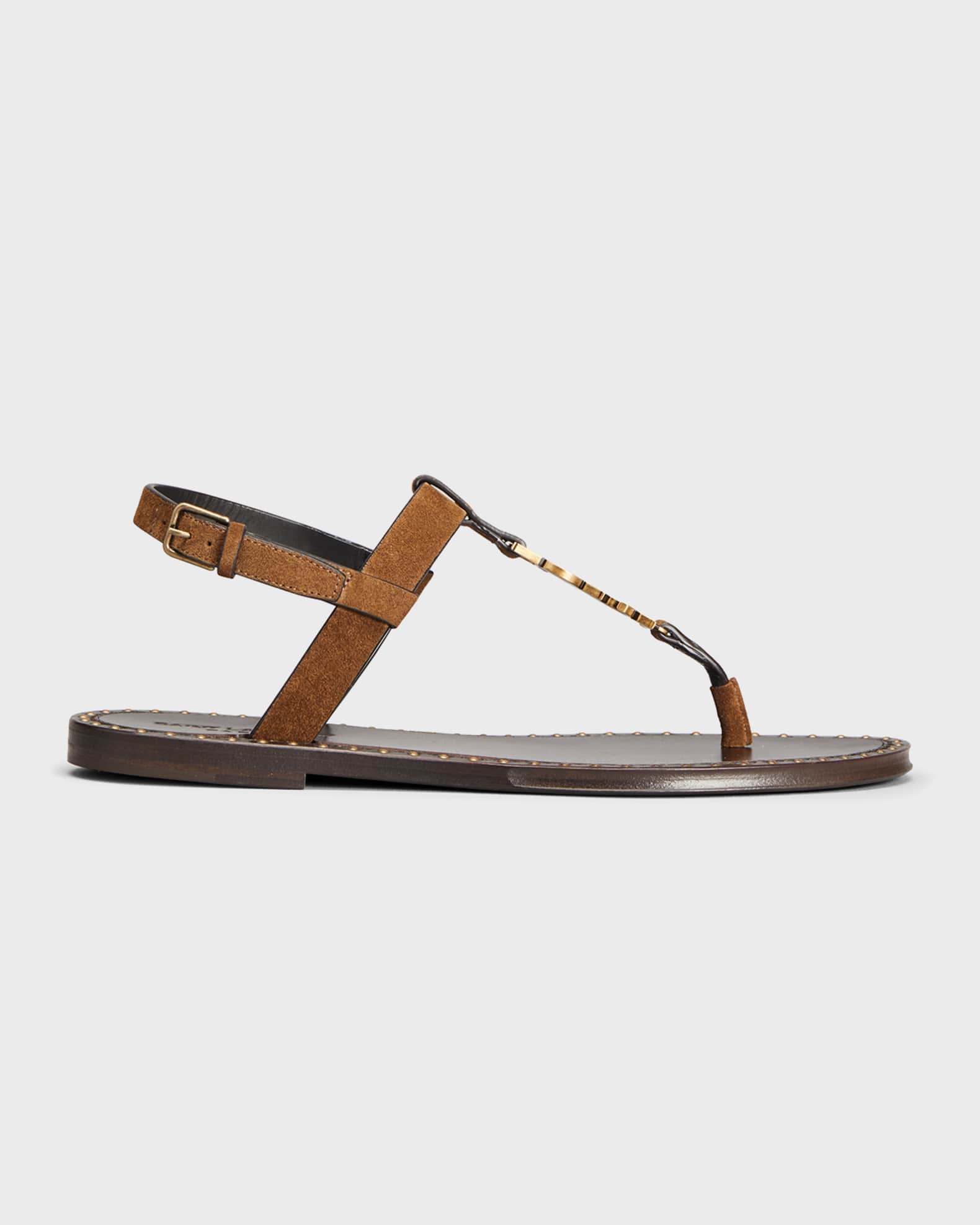 saint laurent cassandra leather slingback thong sandals