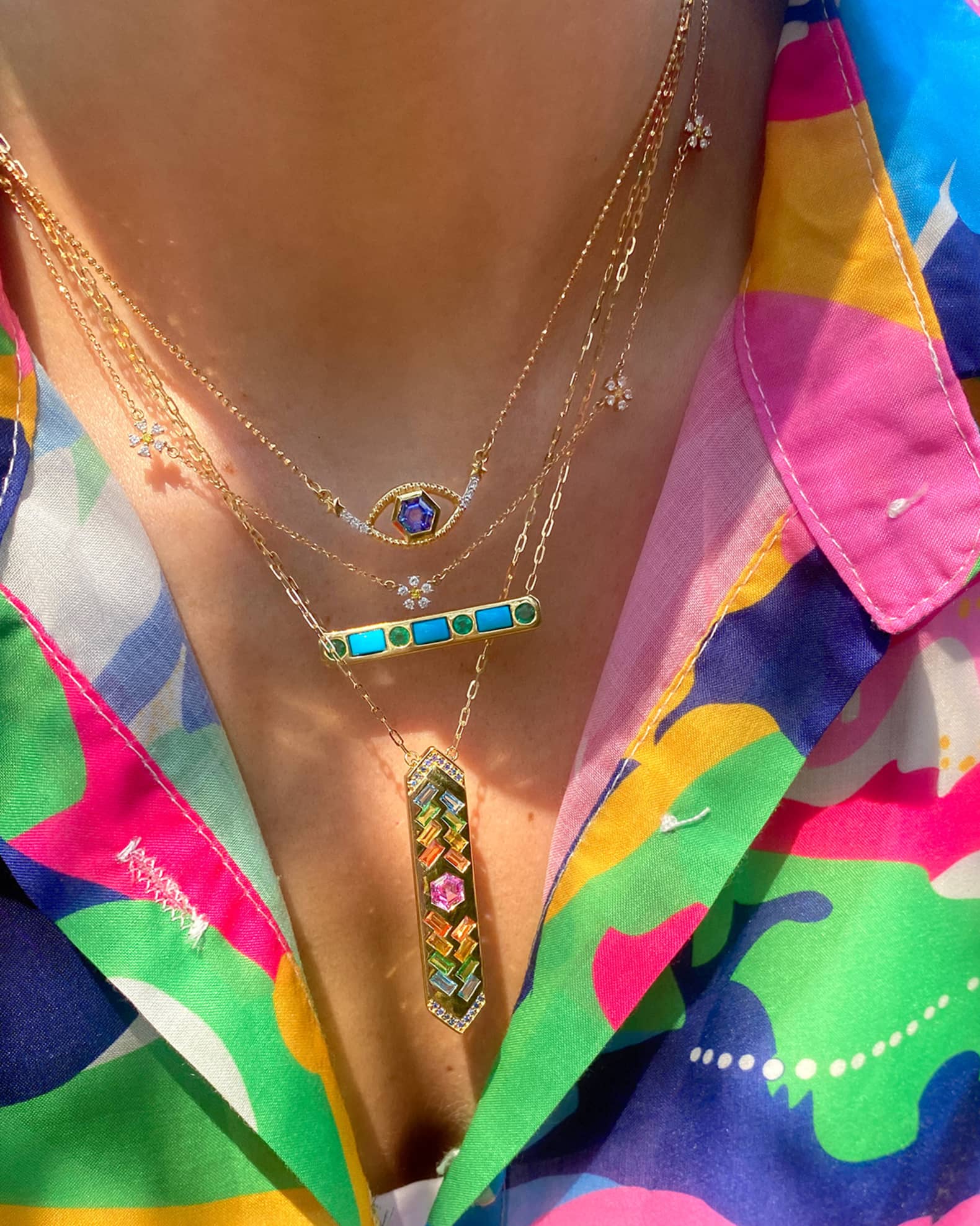 Neiman marcus evil eye necklace clearance