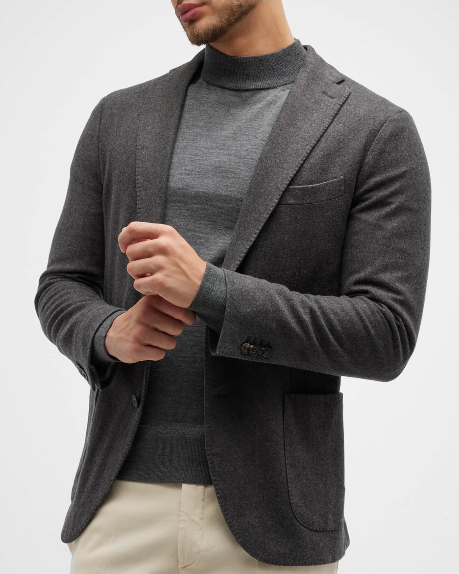 Men s Heathered Knit Blazer