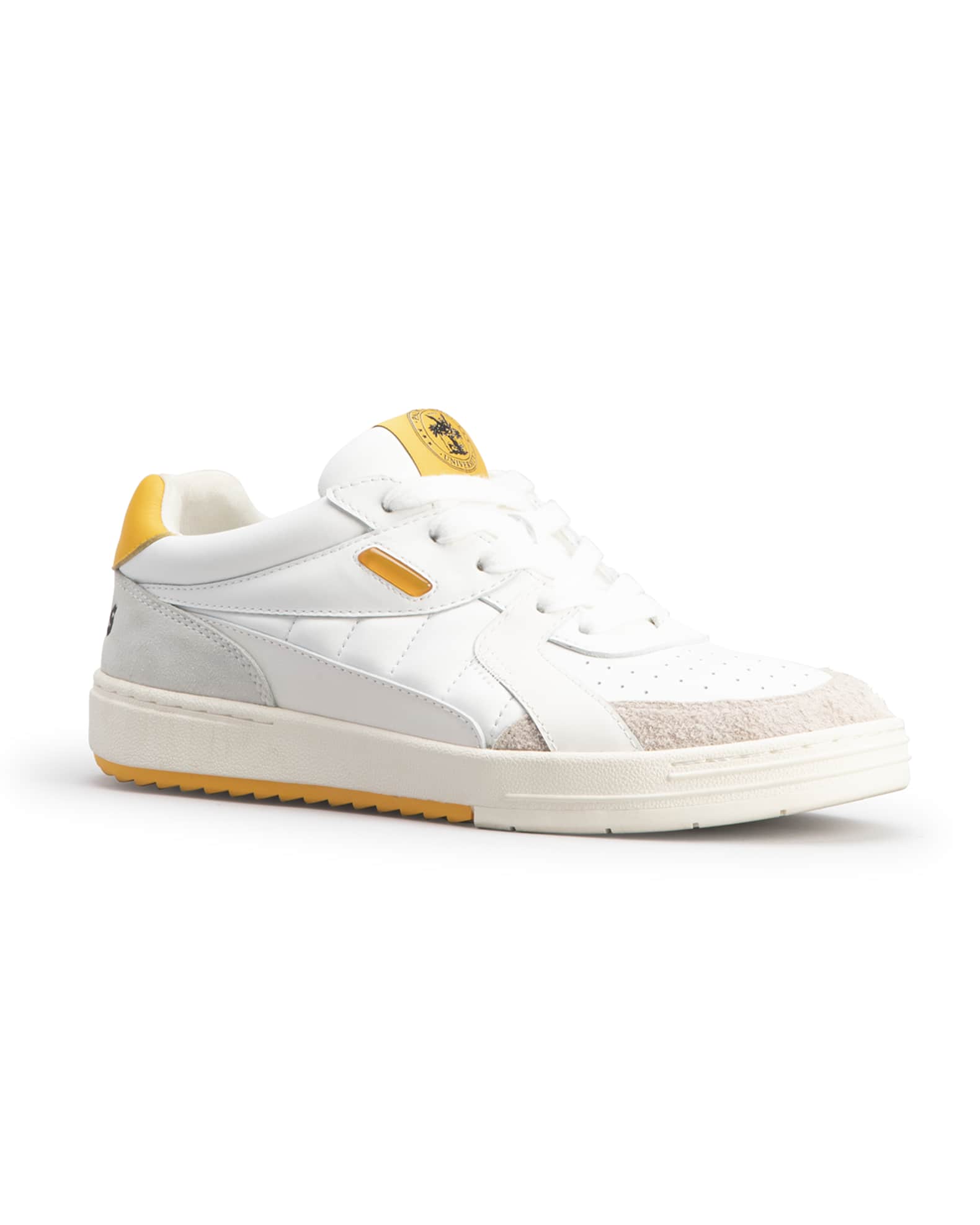 Palm Angels Palm University Mixed Leather Sneakers | Neiman Marcus