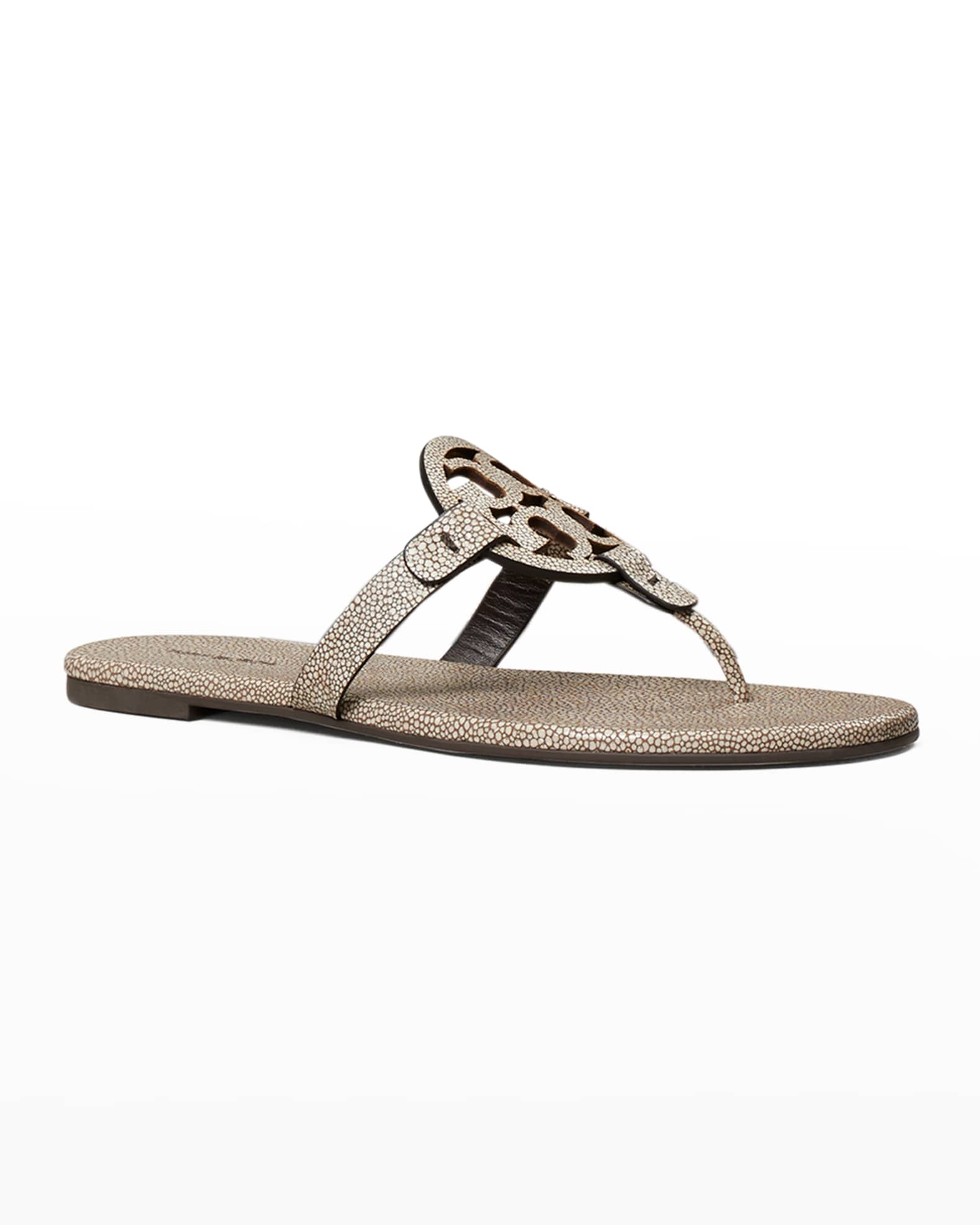 Tory Burch Miller Soft Leather Sandals | Neiman Marcus