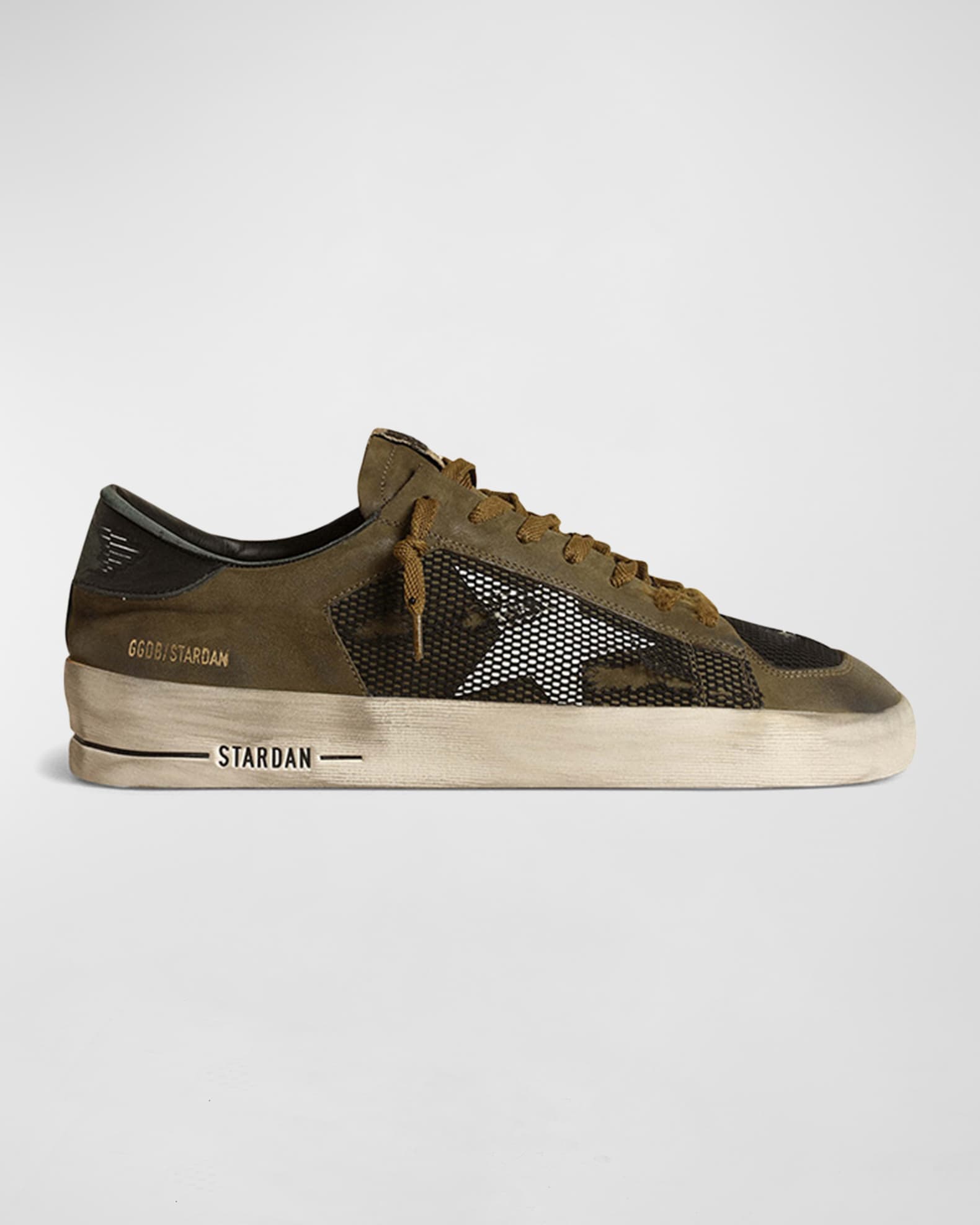 Golden Goose Men s Stardan Leather Mesh Low Top Sneakers Neiman Marcus