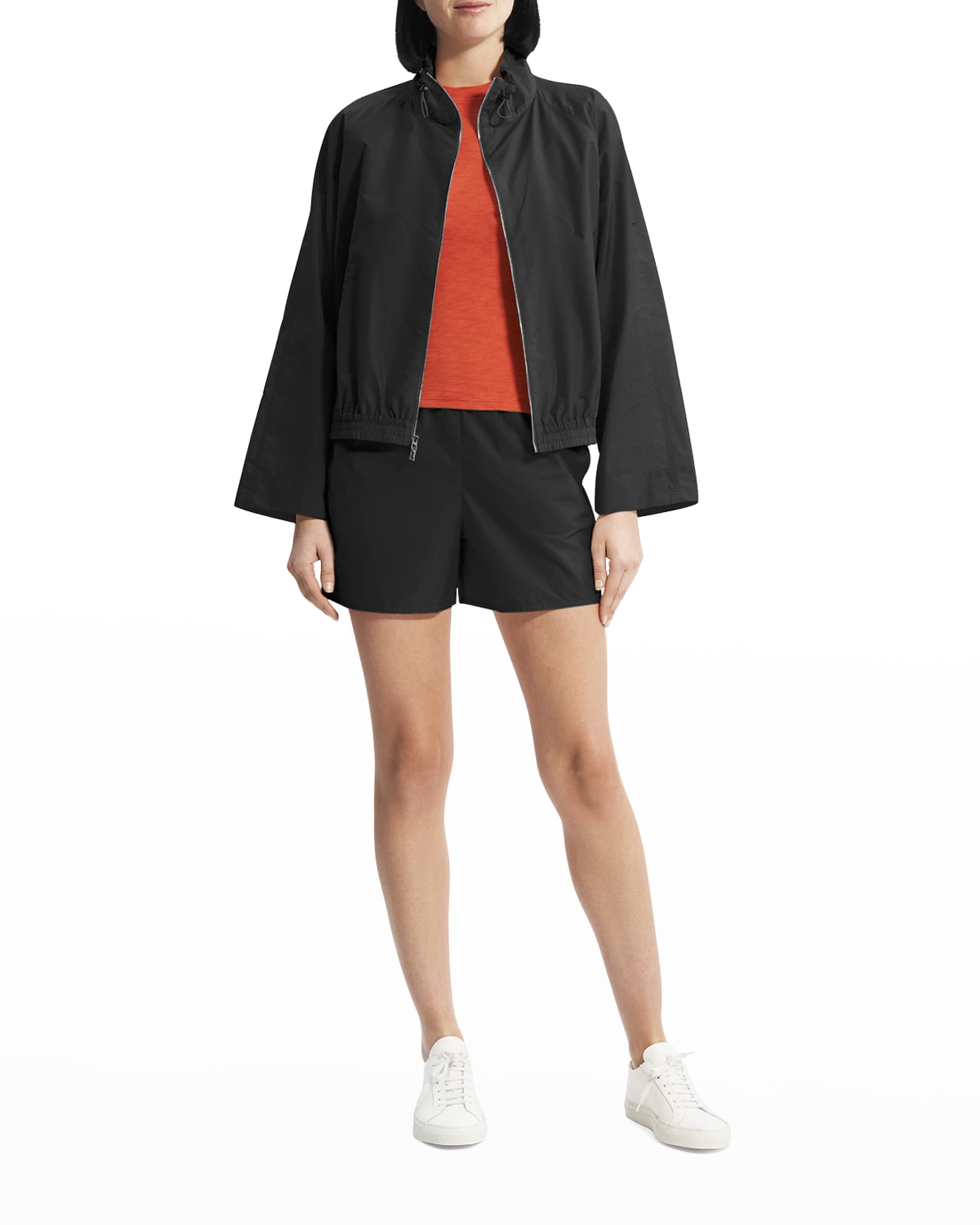 Theory Raglan Sleeve Short Anorak Jacket Neiman Marcus