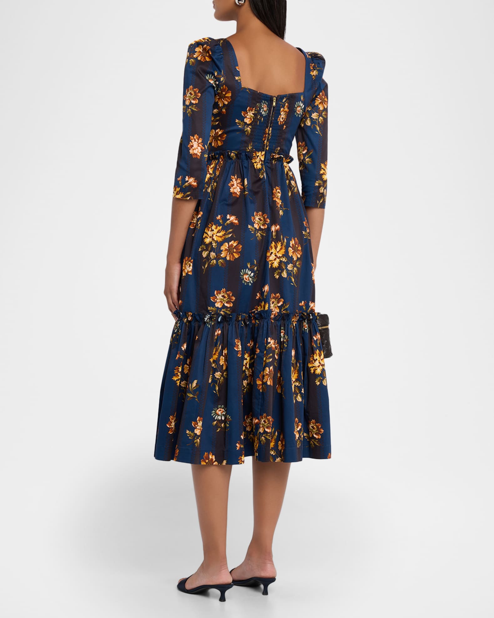 cara cara blue hill dress Cara Cara Blue Hill Linen Midi Dress
