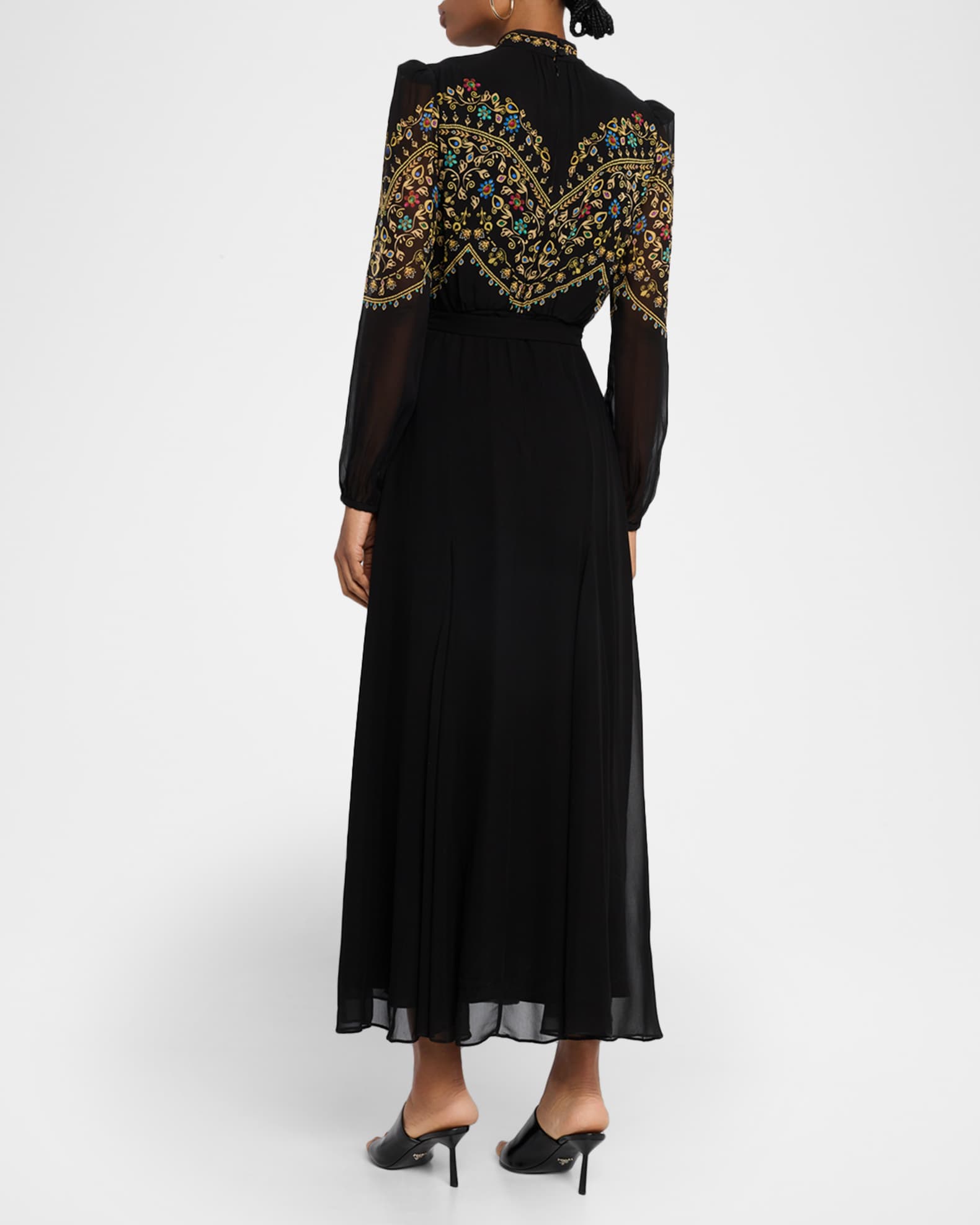 knee length dresses for ladies Jacqui B Dress in Jangle – SALONI main image 1