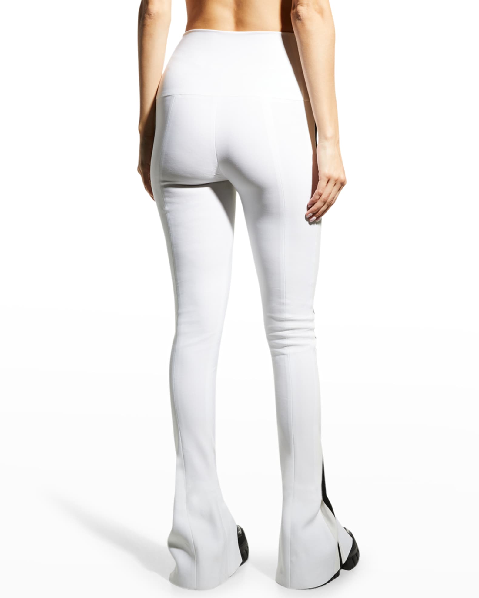 Norma Kamali Active Side Stripe HighRise Spat Leggings Neiman Marcus